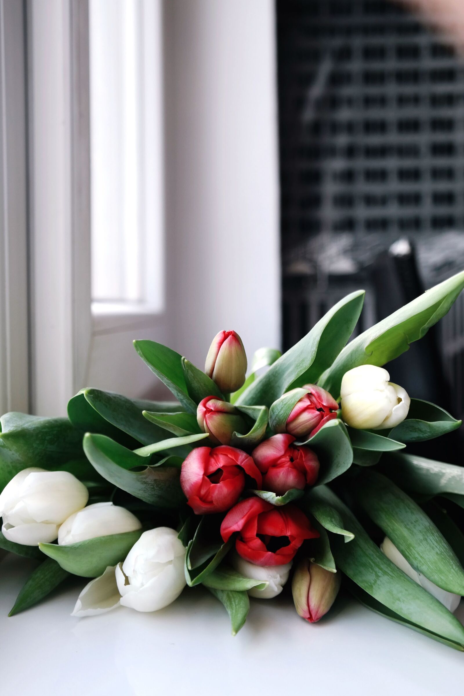 Samsung NX300 sample photo. Still life, tulips, window photography