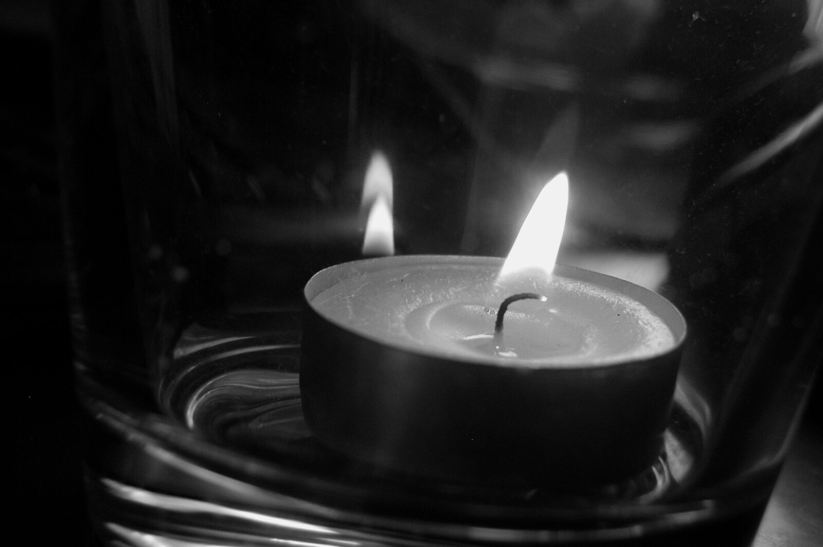 Nikon E5700 sample photo. Candle, glass, black and photography