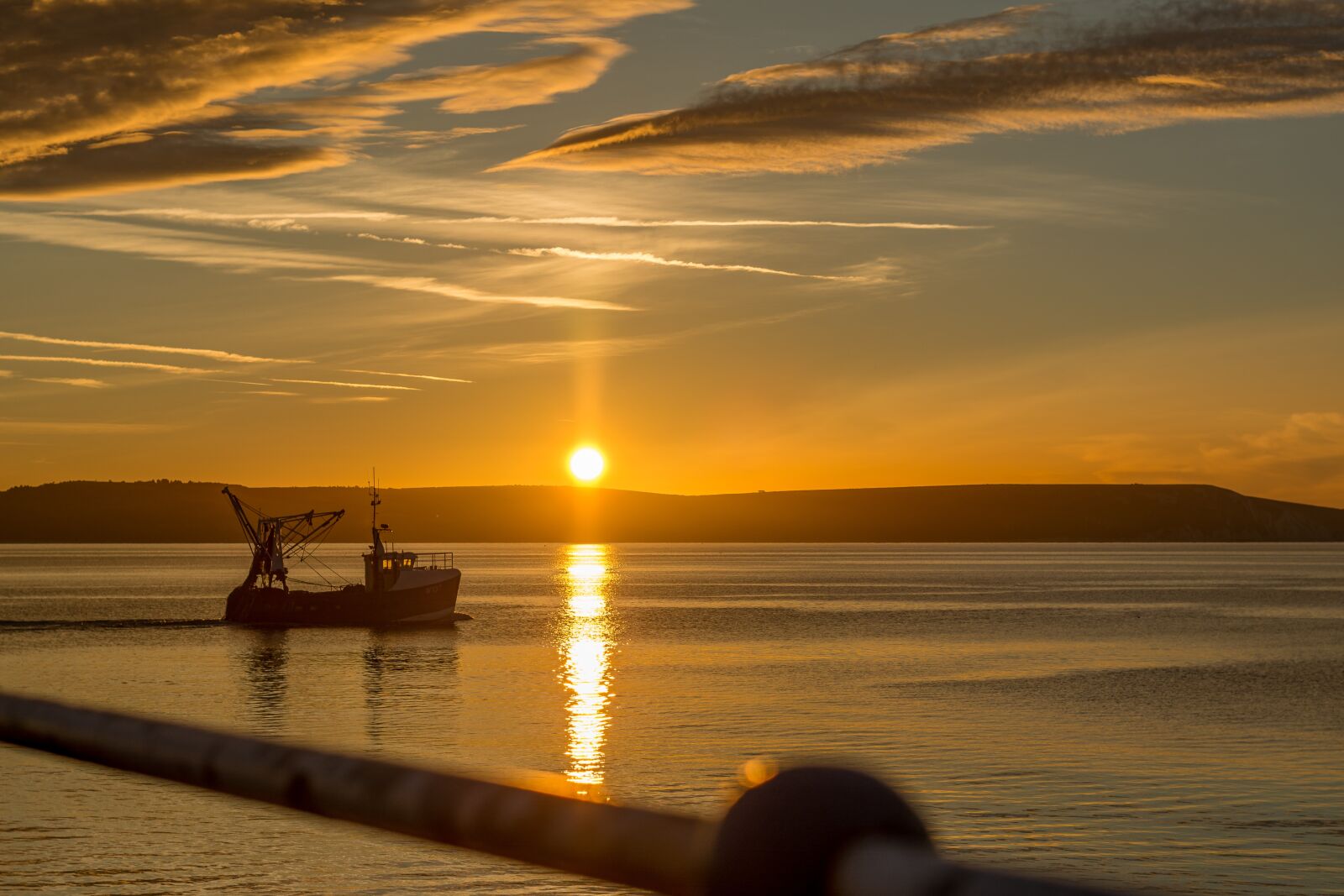 Nikon D7100 sample photo. Sunrise, weymouth, trawler photography