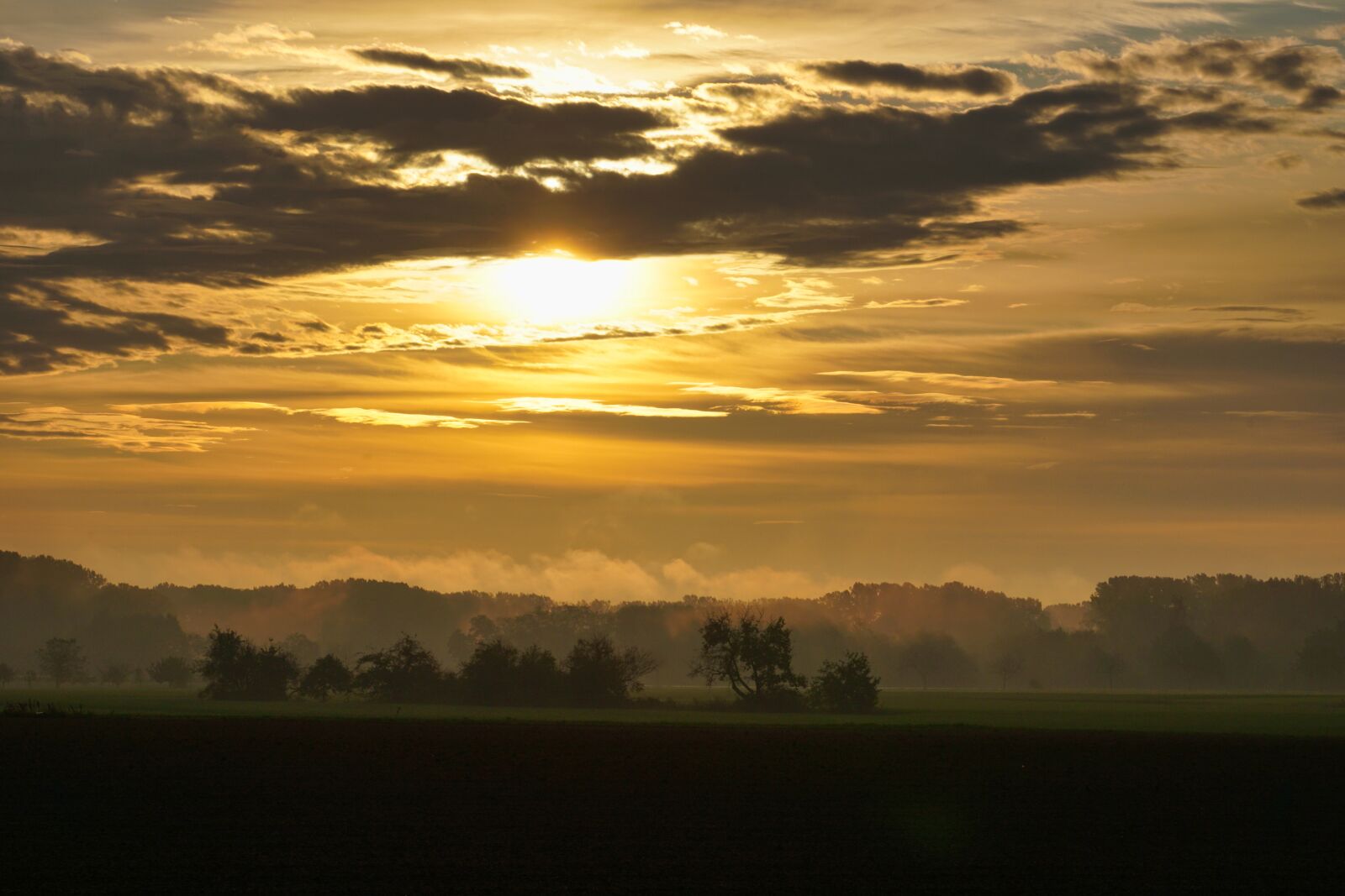 Sony a5100 + Sony E 55-210mm F4.5-6.3 OSS sample photo. Skies, sunrise, autumn morning photography