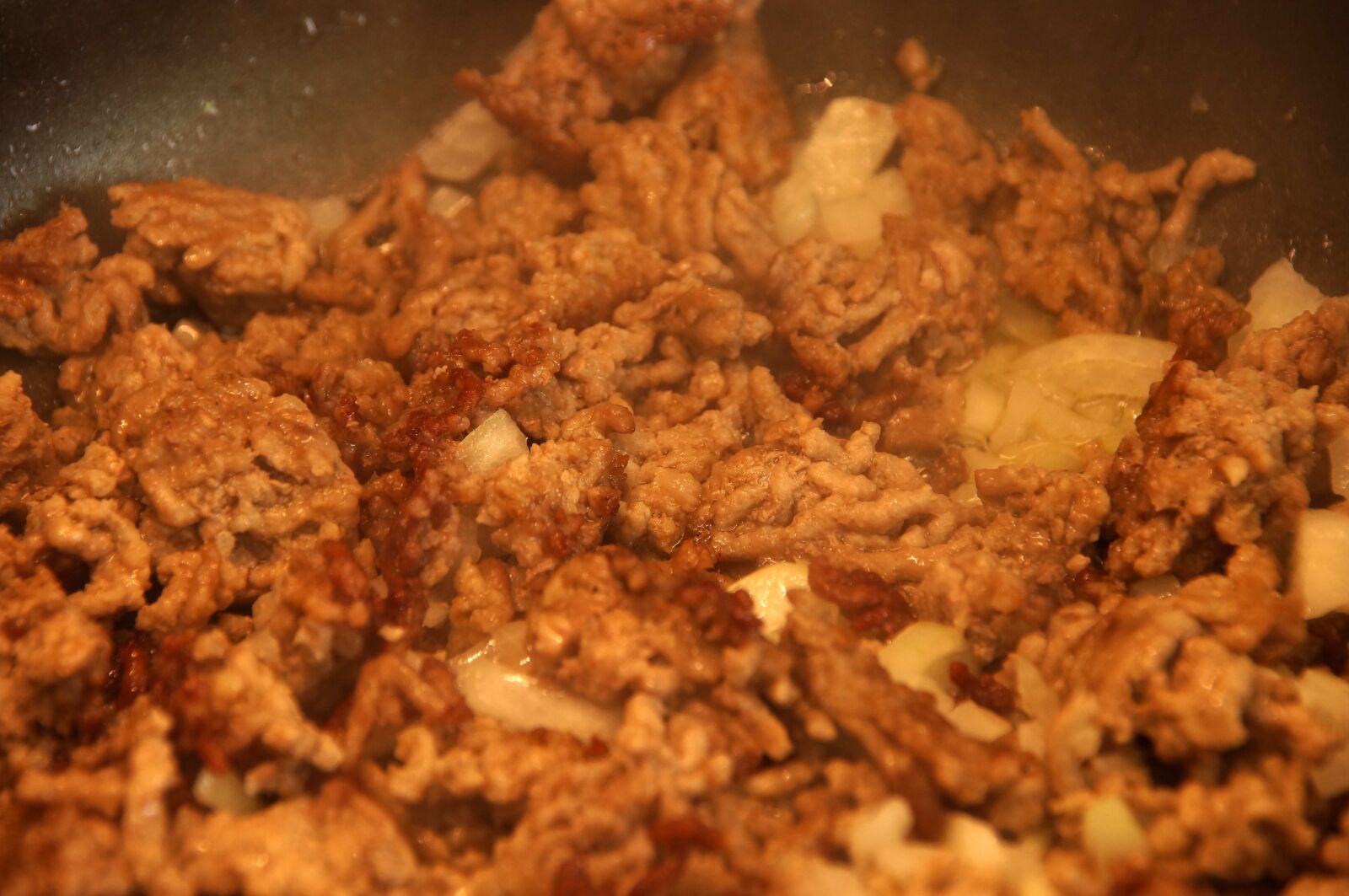 Sony SLT-A57 sample photo. Minced meat, sear, onions photography