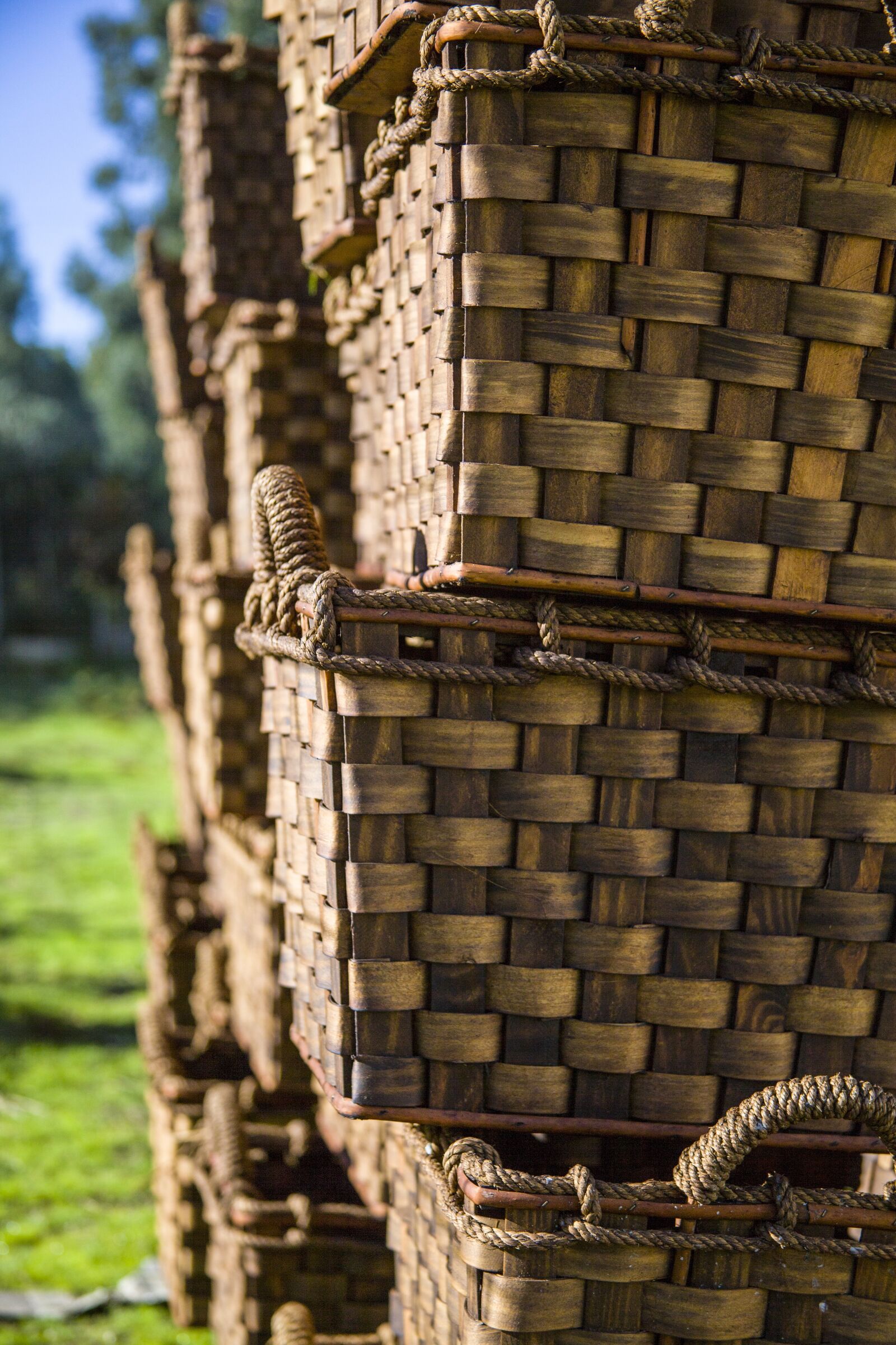 Canon EF 28-135mm F3.5-5.6 IS USM sample photo. Baskets, crafts, manual photography