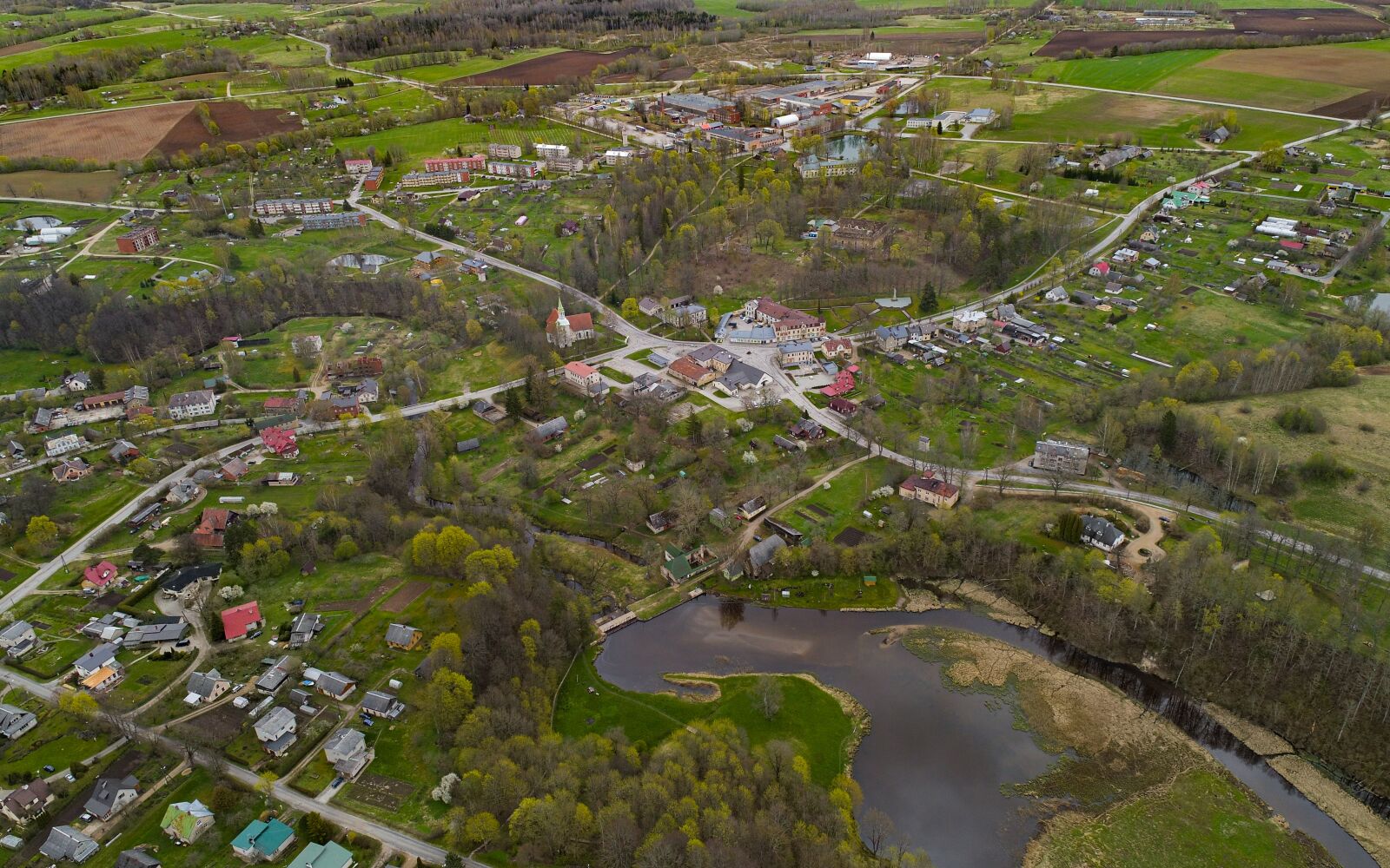 DJI FC6310 sample photo. Drone, sky, city photography