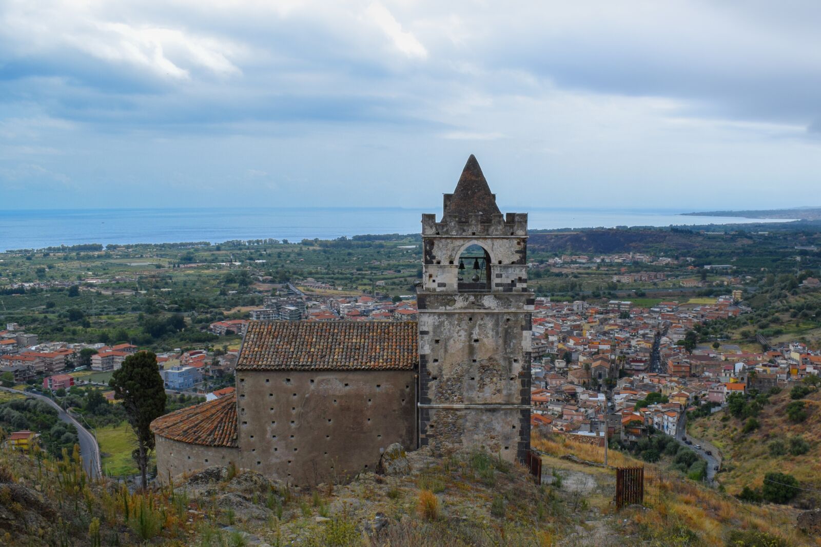 Nikon D5300 sample photo. Calatabiano, church, landscape photography