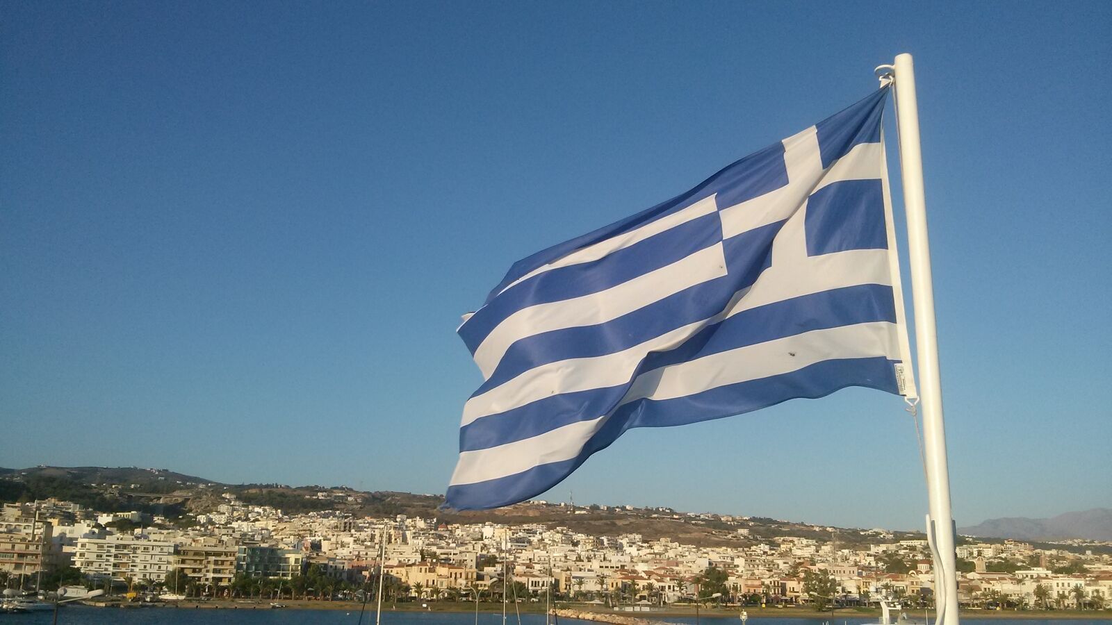 LG OPTIMUS L9 II sample photo. Greece, flag, creta photography
