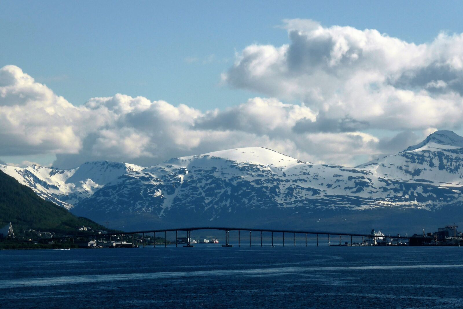 Panasonic Lumix DMC-ZS30 (Lumix DMC-TZ40) sample photo. Fjord, sea, bridge photography