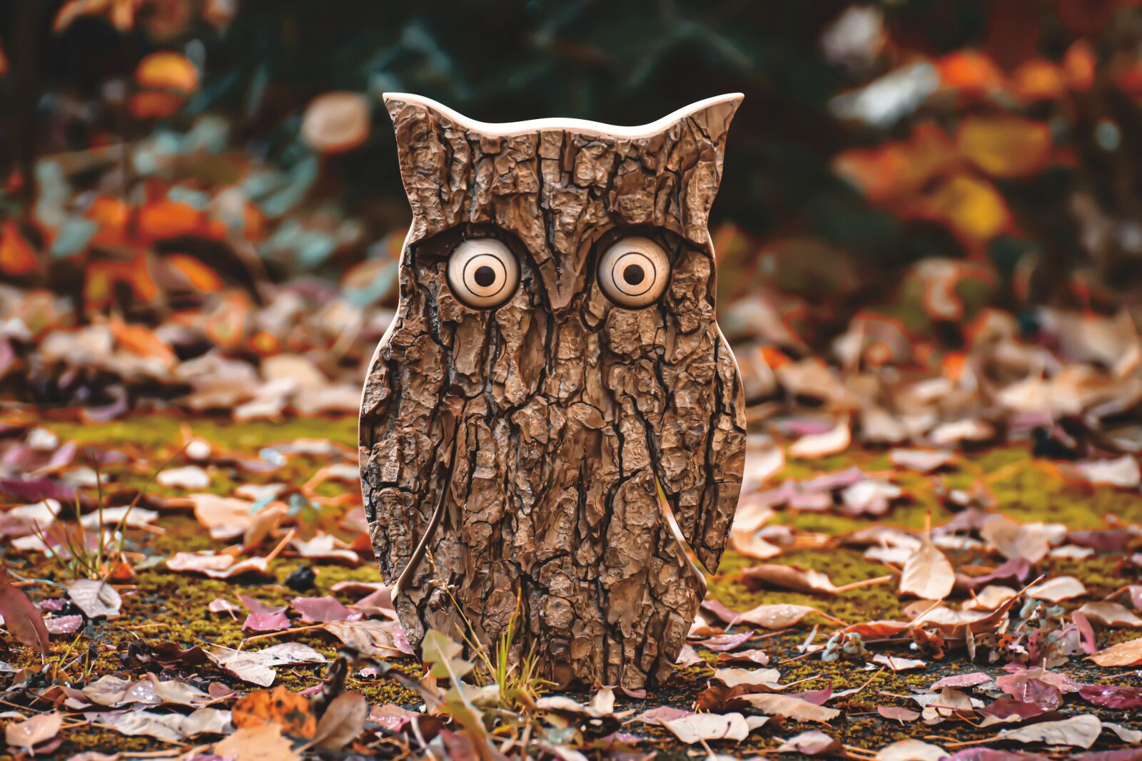 Nikon D7200 sample photo. Owl, tree bark, animal photography