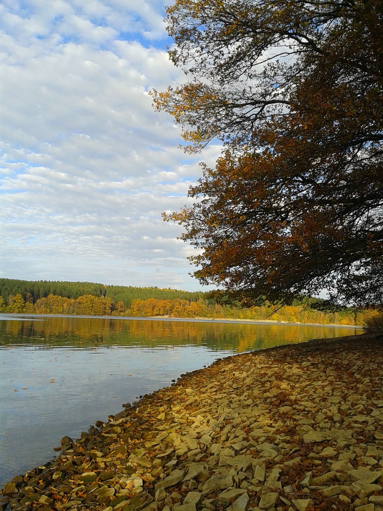 Samsung Galaxy S3 Mini sample photo. Möhnesee, reservoir, autumn photography