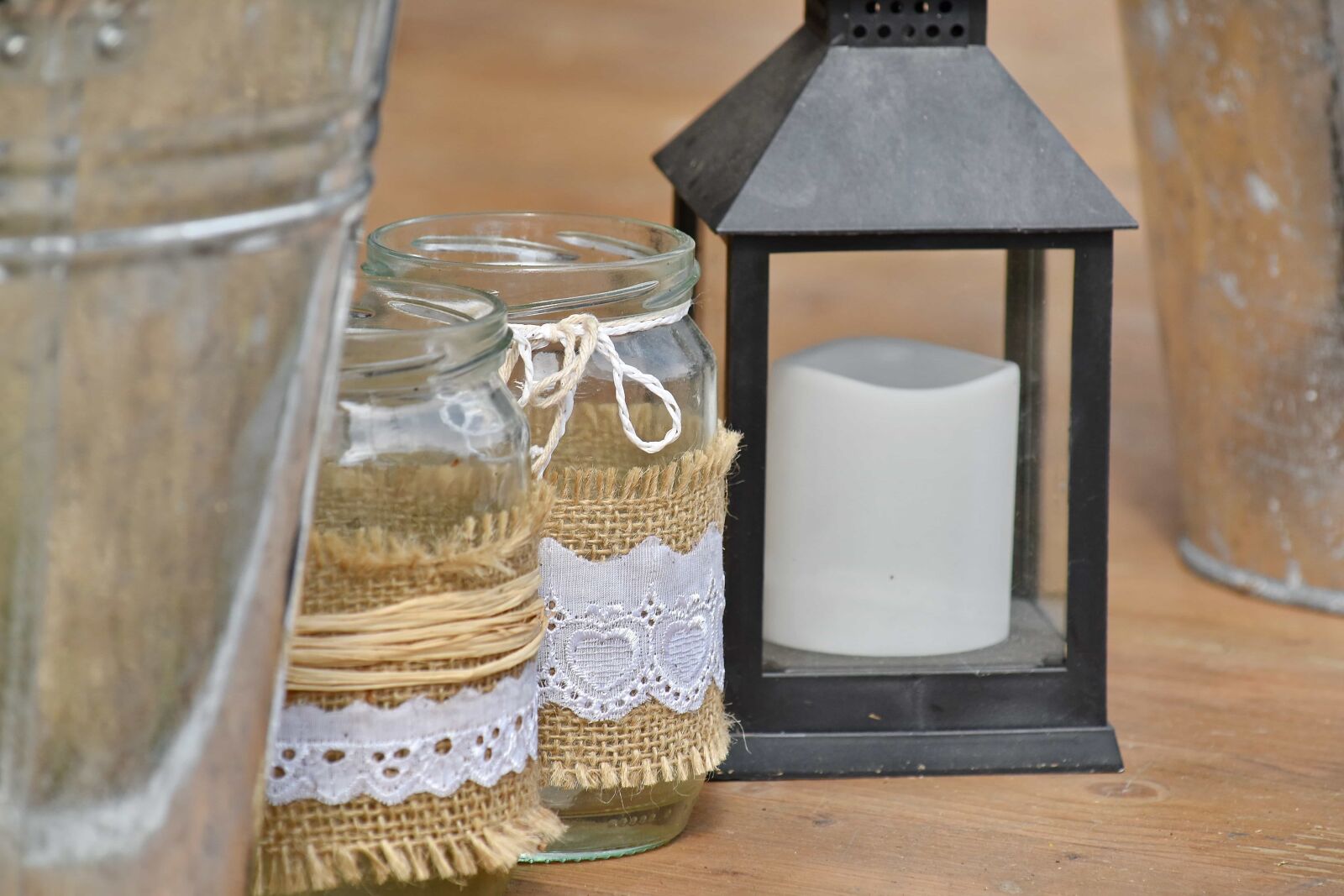 Nikon D5500 sample photo. Bucket, candle, decoration, handmade photography