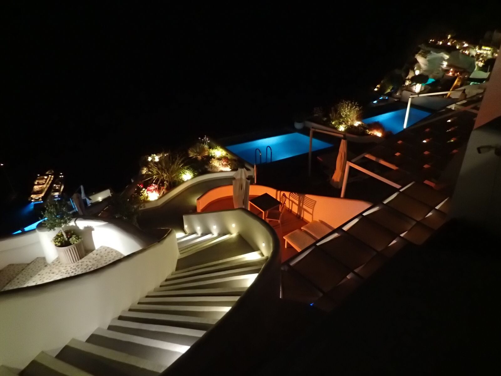 Olympus TG-4 sample photo. Night, colors, stairs photography
