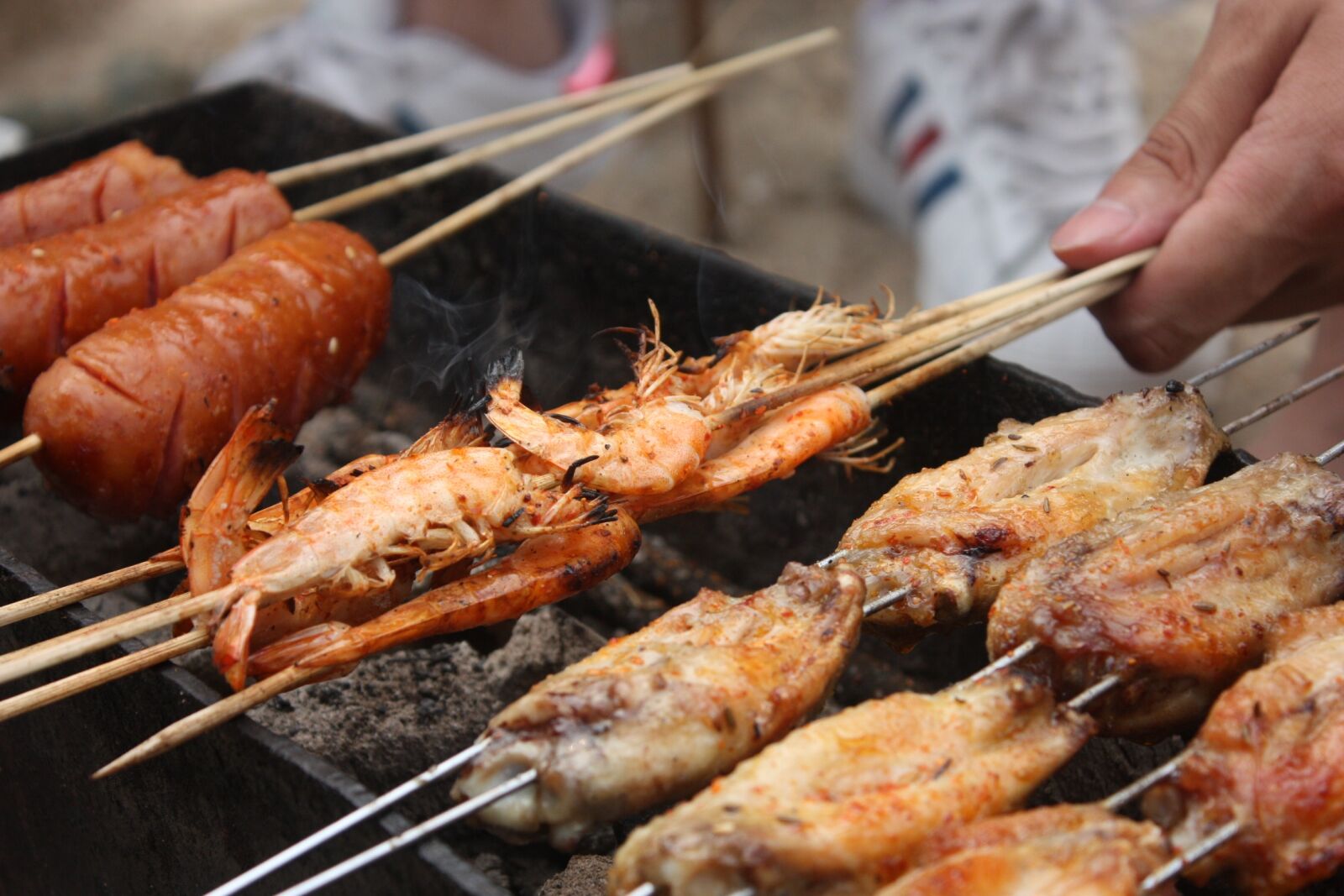 Canon EOS 450D (EOS Rebel XSi / EOS Kiss X2) sample photo. Weihai, barbecue, shrimp photography