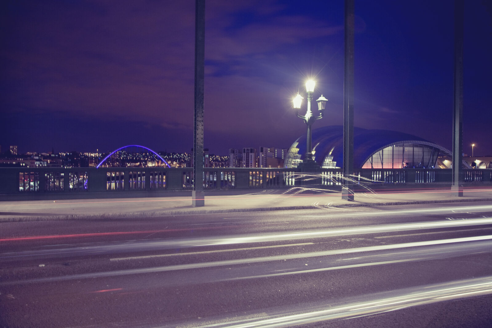 Canon EOS 5D + Canon EF 24-105mm F4L IS USM sample photo. City, road, night, bridge photography
