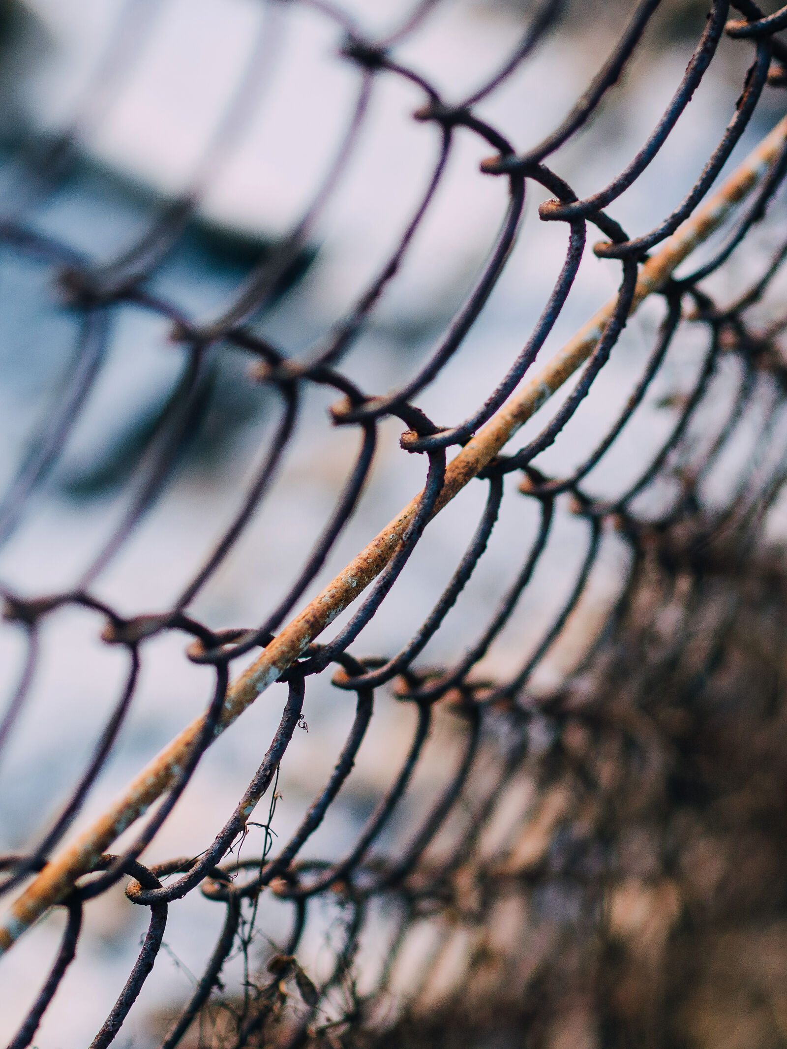 Olympus OM-D E-M5 sample photo. Fence, grid, industrial, old photography