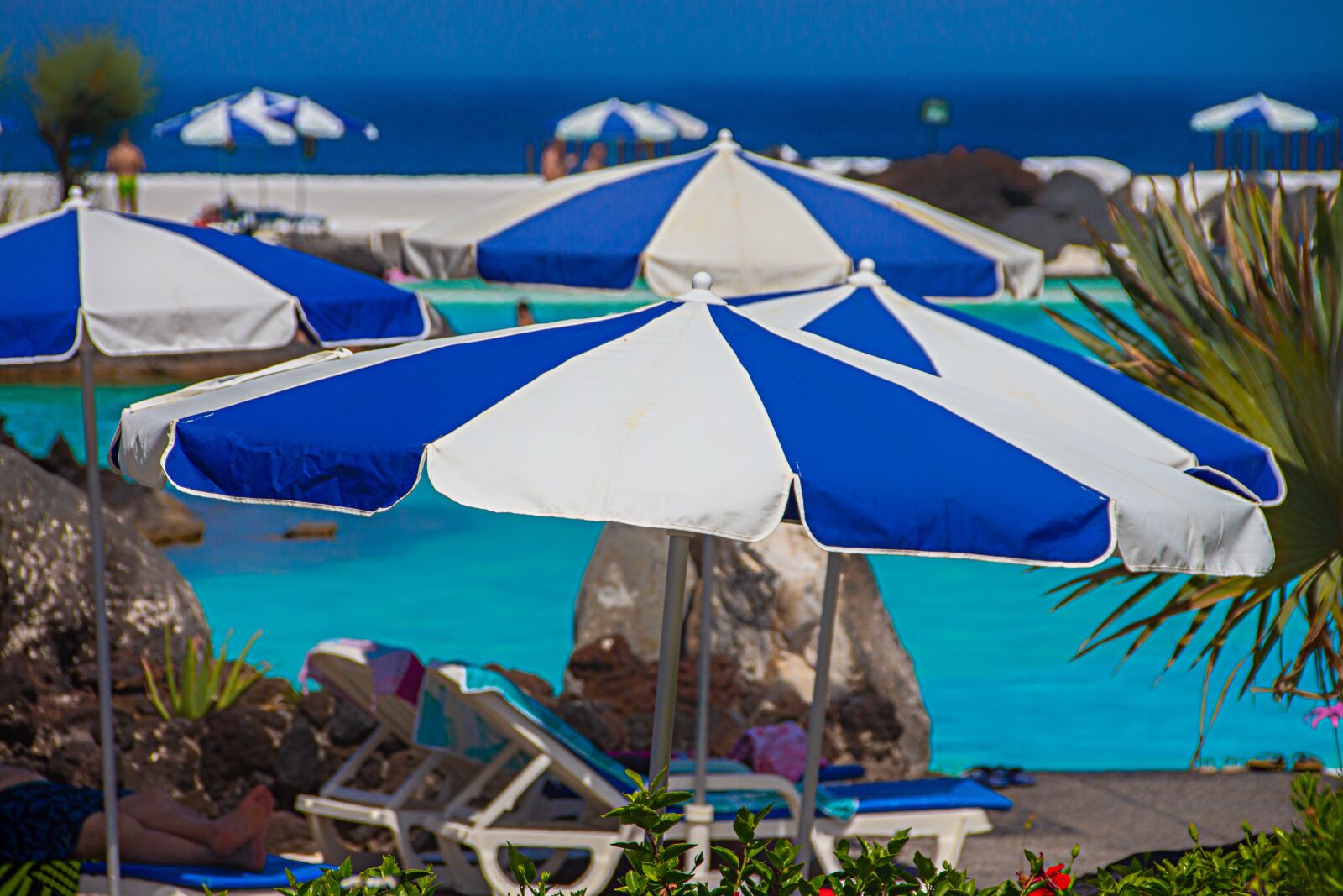 Canon EOS 650D (EOS Rebel T4i / EOS Kiss X6i) sample photo. Parasol, liège, pool photography