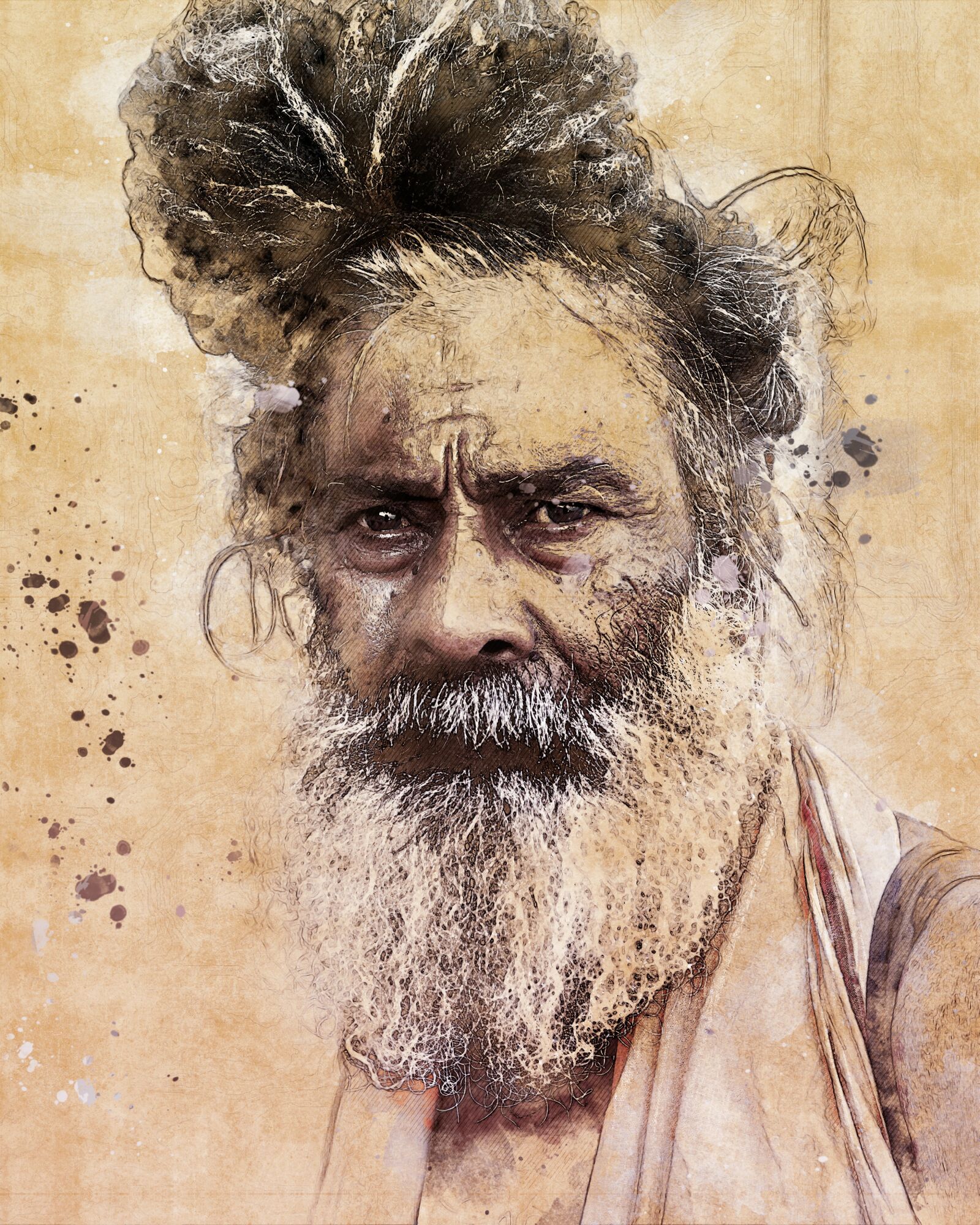 Nikon D4 sample photo. Portrait, sadhu, holy man photography