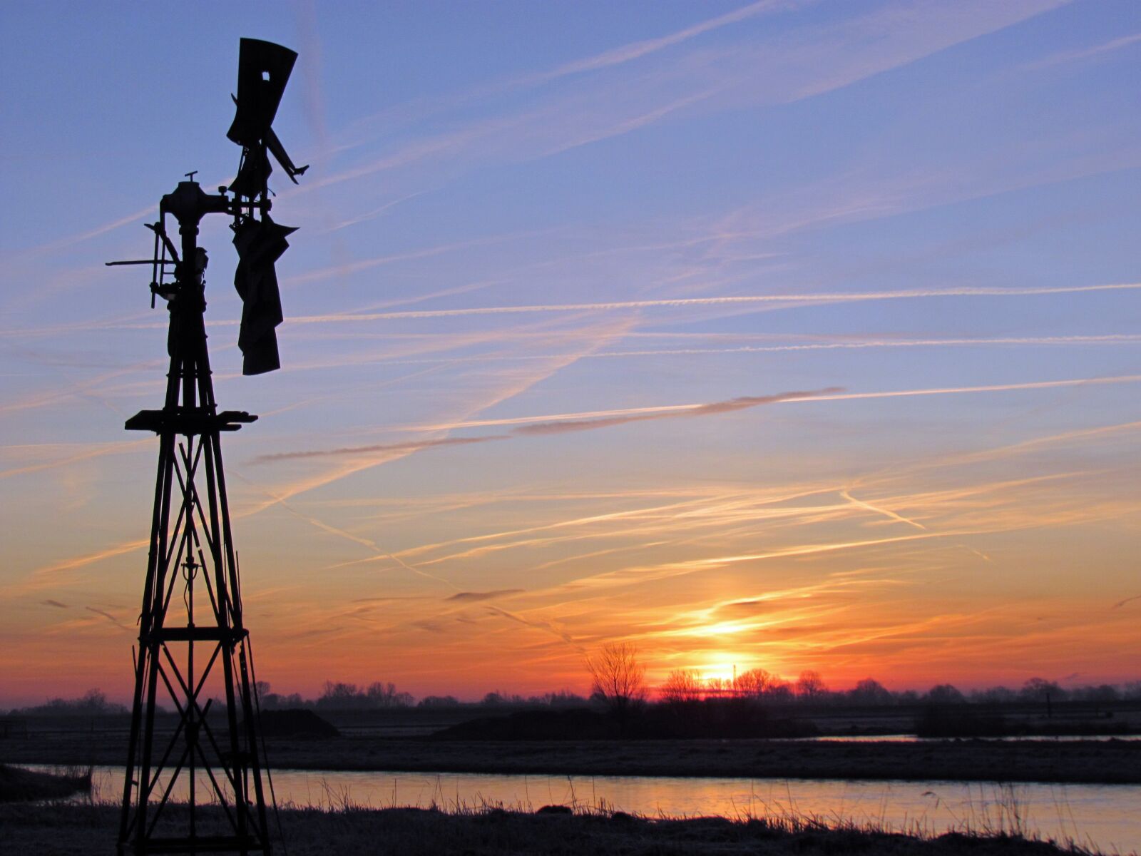 Canon PowerShot SX30 IS sample photo. Sunset, holland, polder photography