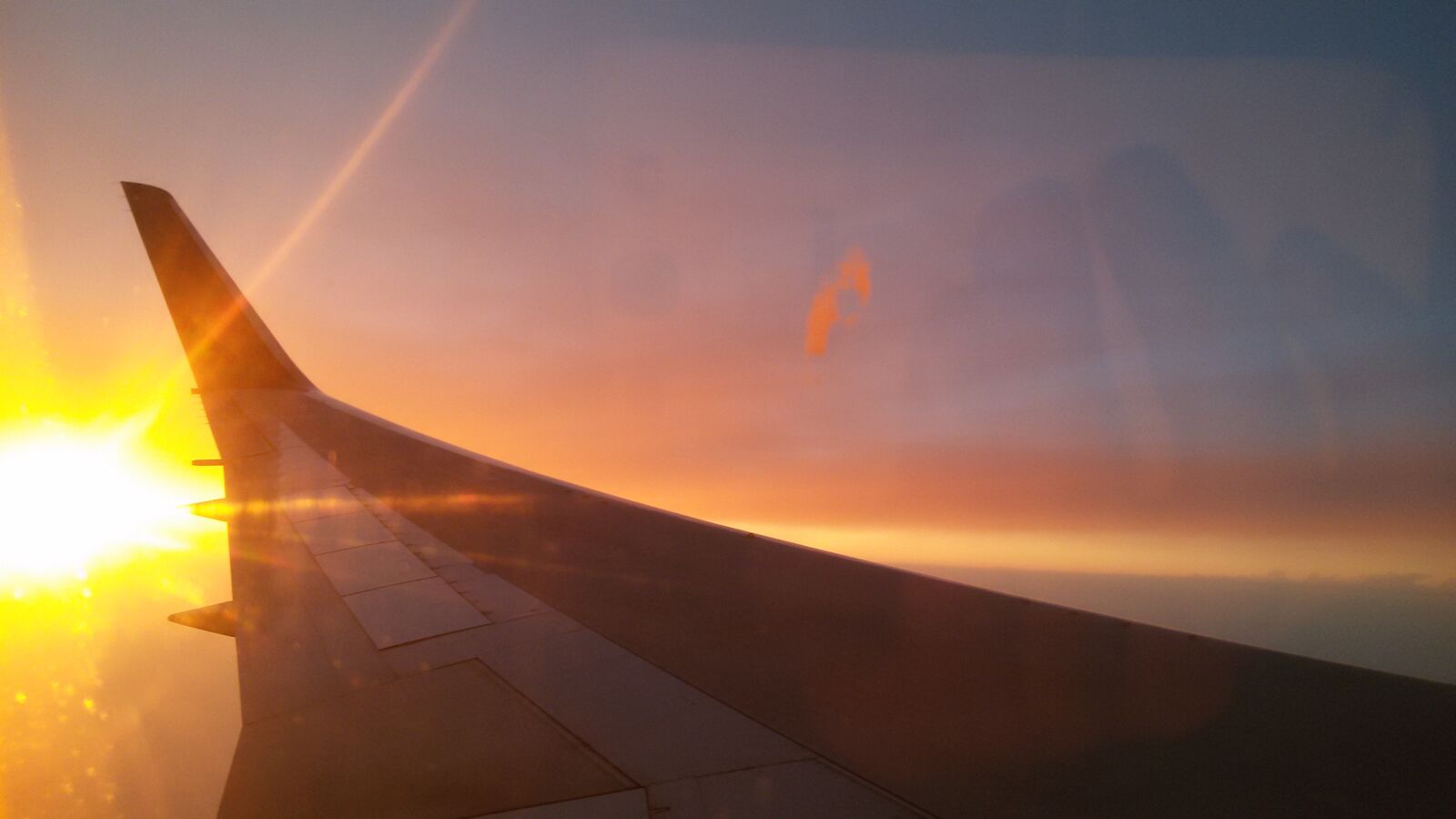Samsung Galaxy S3 Neo sample photo. Airplane, sunset, sky photography