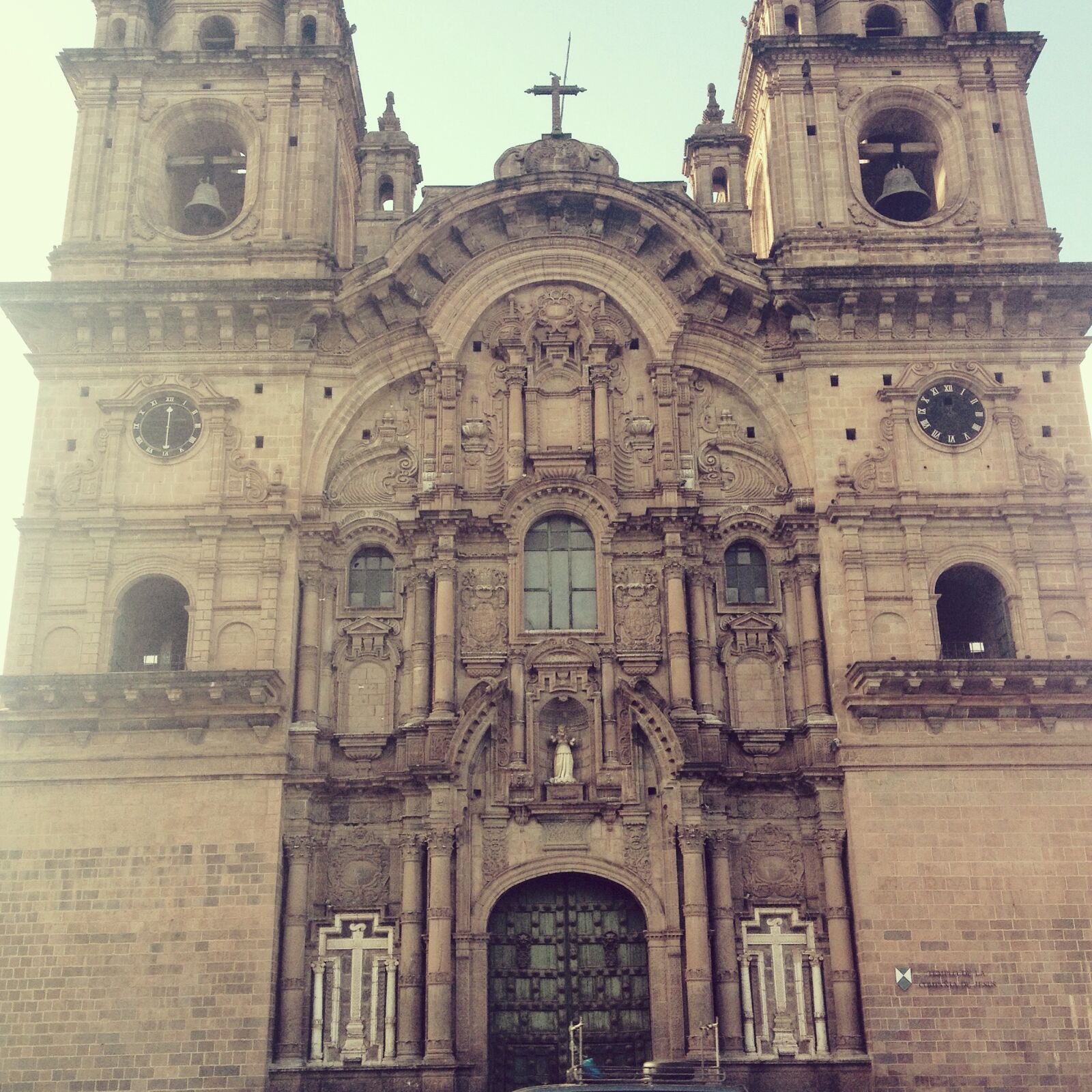 iPhone 4S back camera 4.28mm f/2.4 sample photo. Church, cusco, holiday, morning photography
