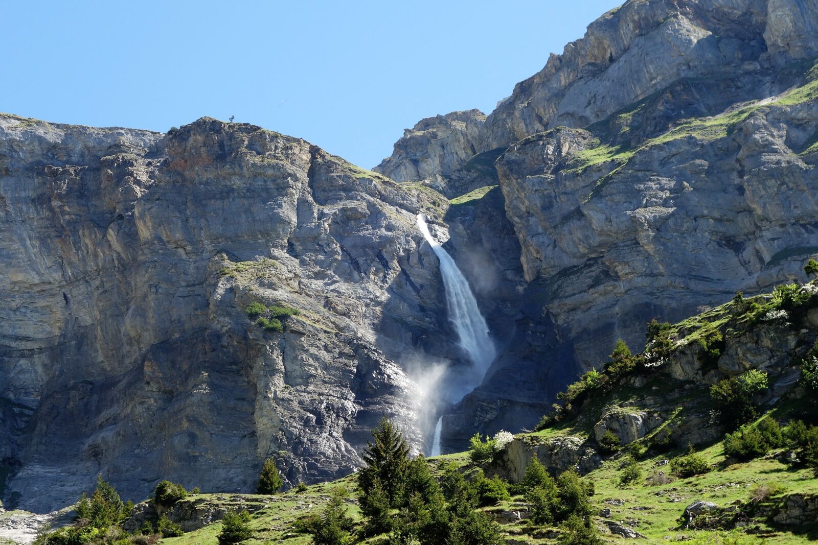 Sony Cyber-shot DSC-RX100 II sample photo. Waterfall, graubünden, mountains photography