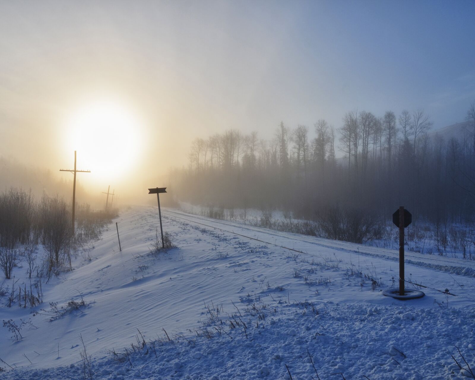 Nikon D7000 sample photo. Fog, train, tracks photography