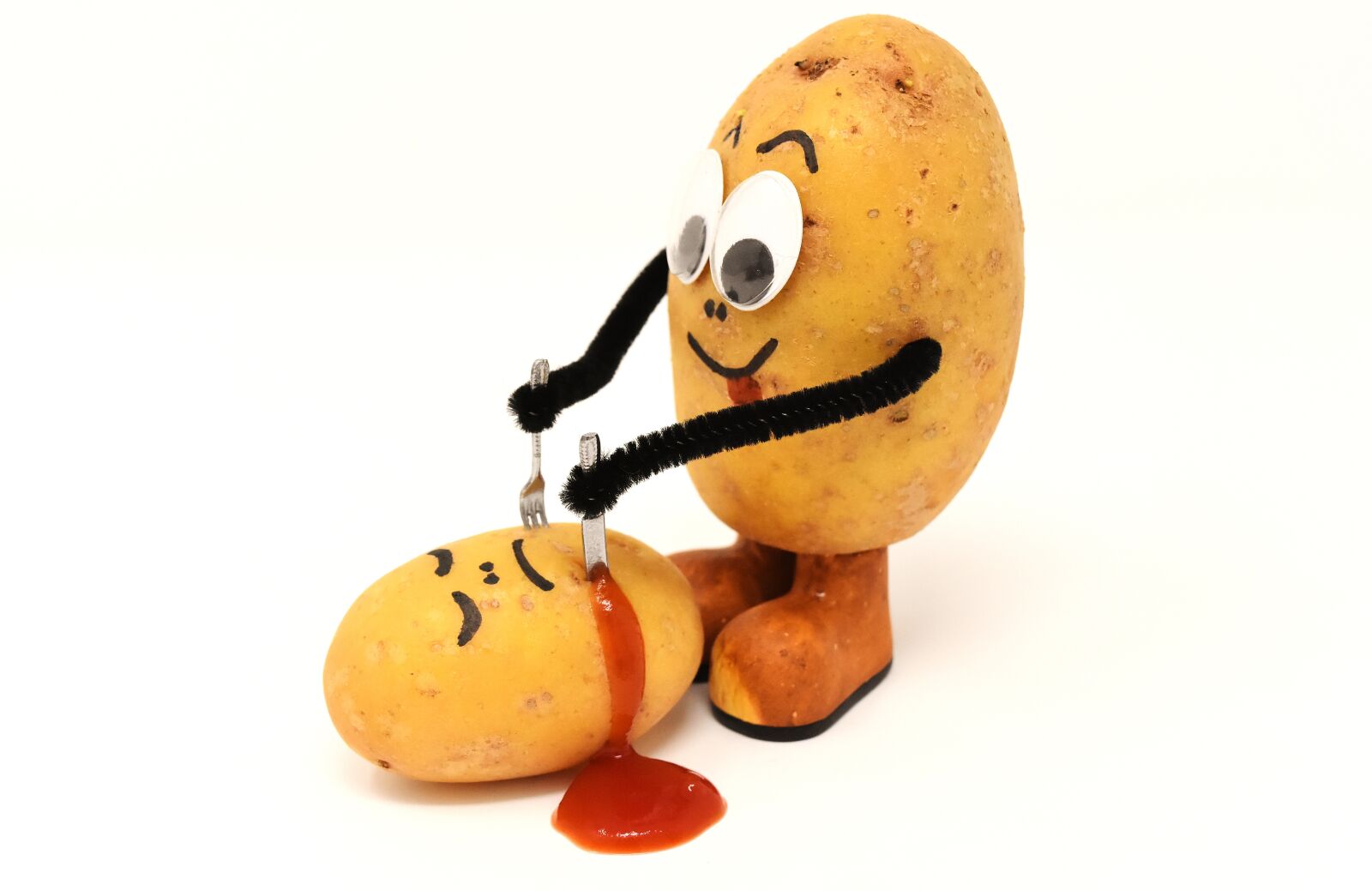 Nikon D7200 sample photo. Cannibals, funny, potatoes photography