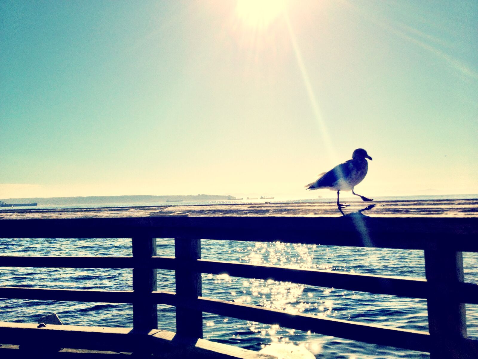Apple iPhone 4S sample photo. Blue, water, dock, ocean photography
