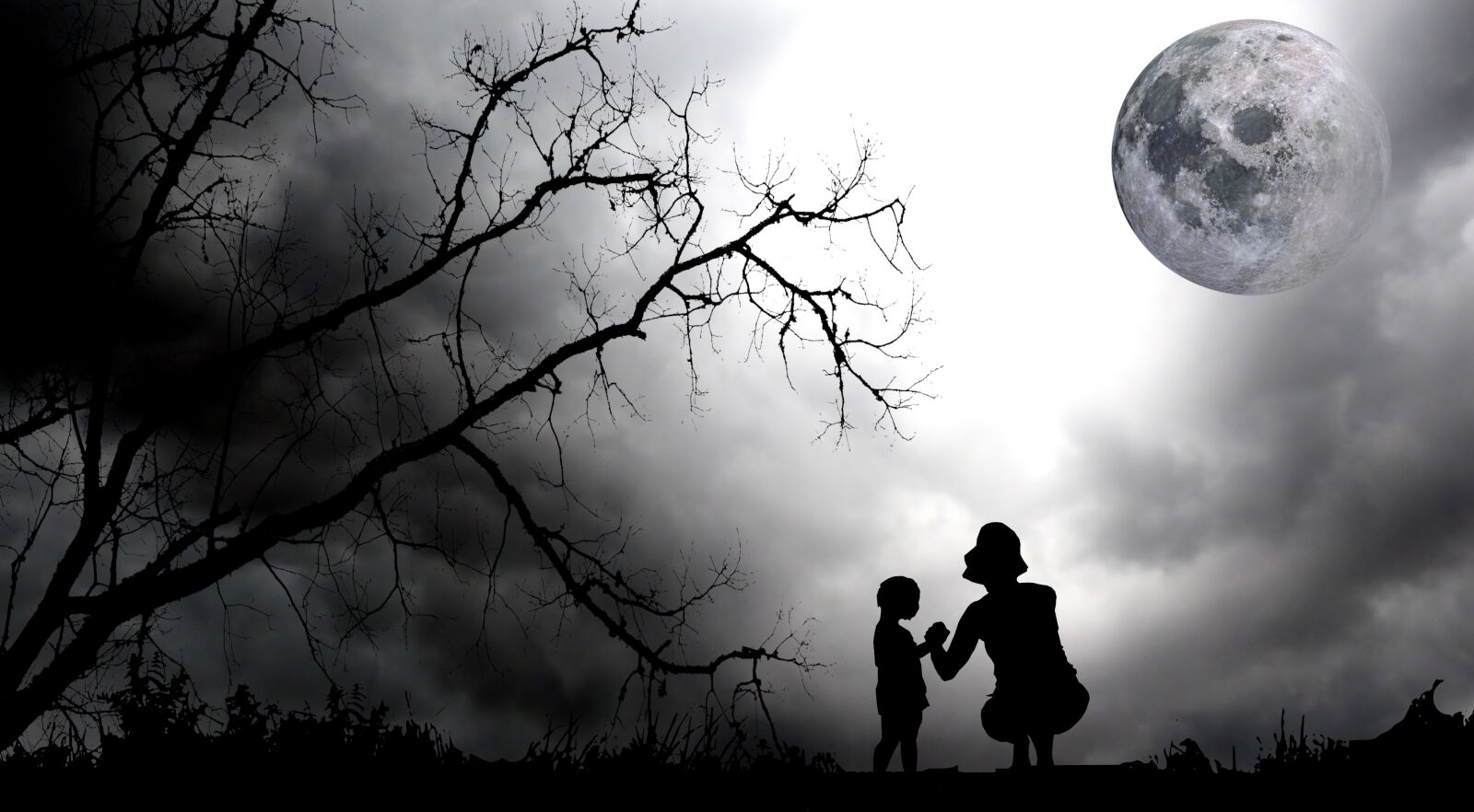 Panasonic Lumix DMC-FZ200 sample photo. Night, moon, child photography