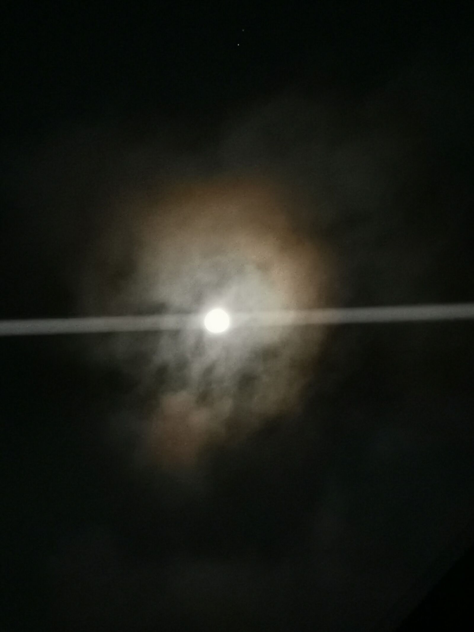 HUAWEI P30 Pro sample photo. Moon behind clouds, moon photography