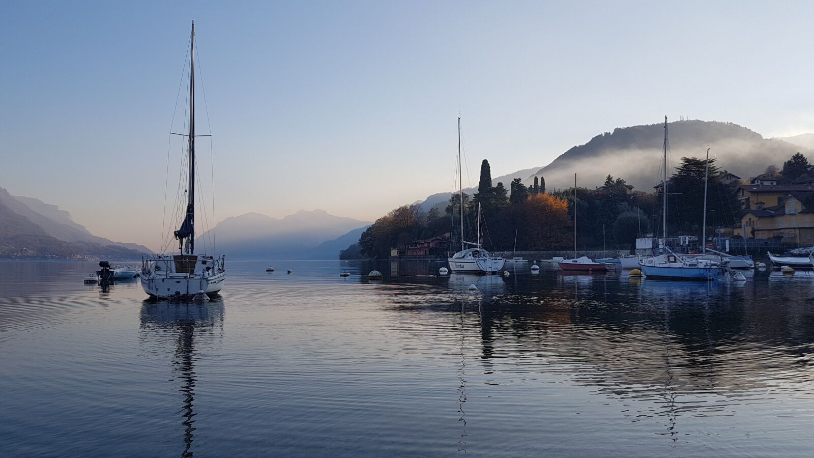 Samsung Galaxy S7 sample photo. Como, lake, evening photography