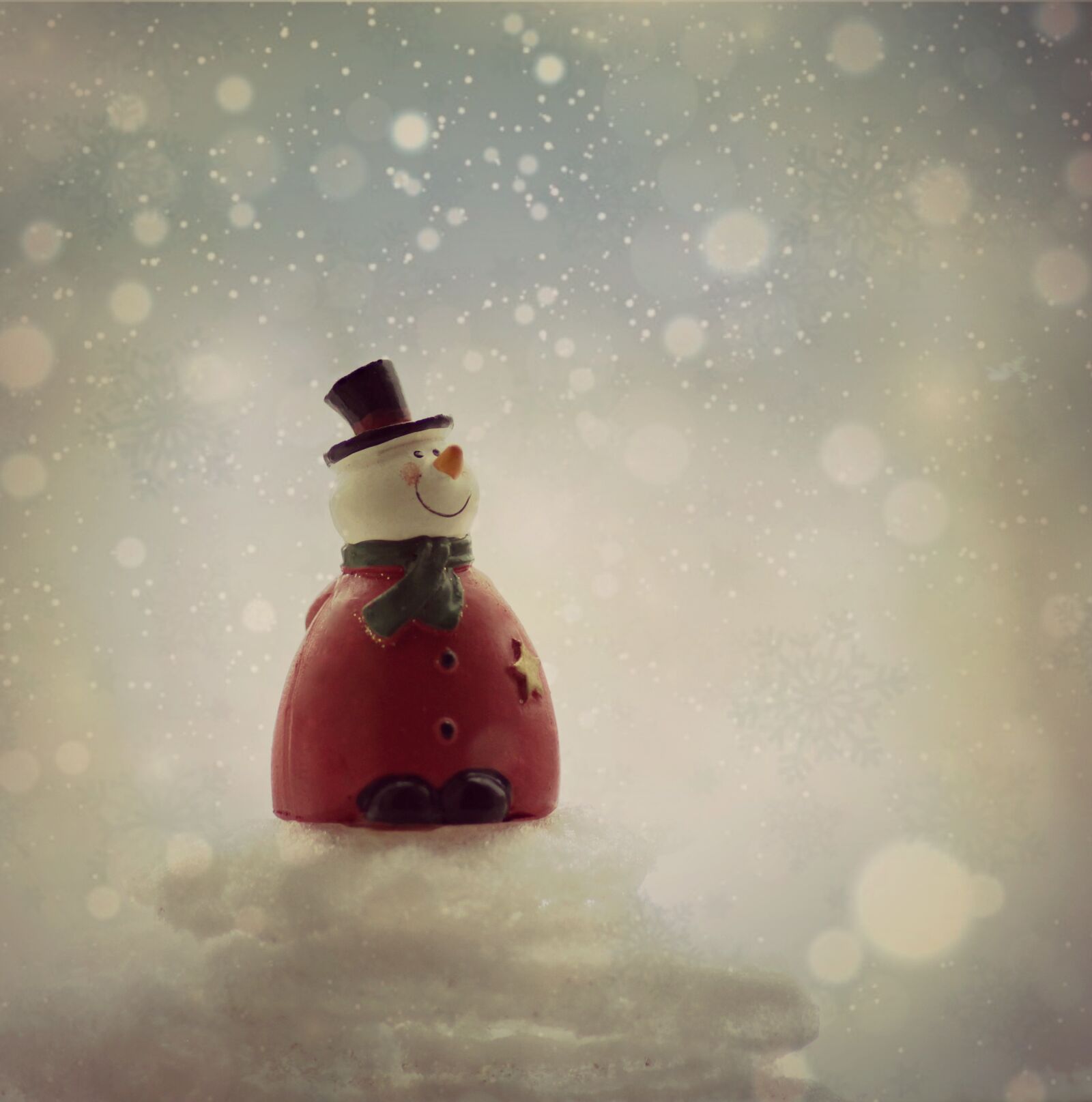 Canon EOS 700D (EOS Rebel T5i / EOS Kiss X7i) + Canon EF 85mm F1.8 USM sample photo. Snowman, decoration, winter photography