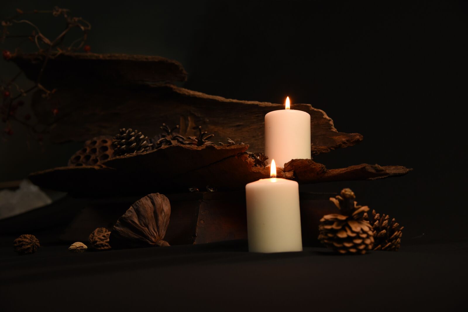 Nikon D750 sample photo. Candle, candlestick, fruit photography