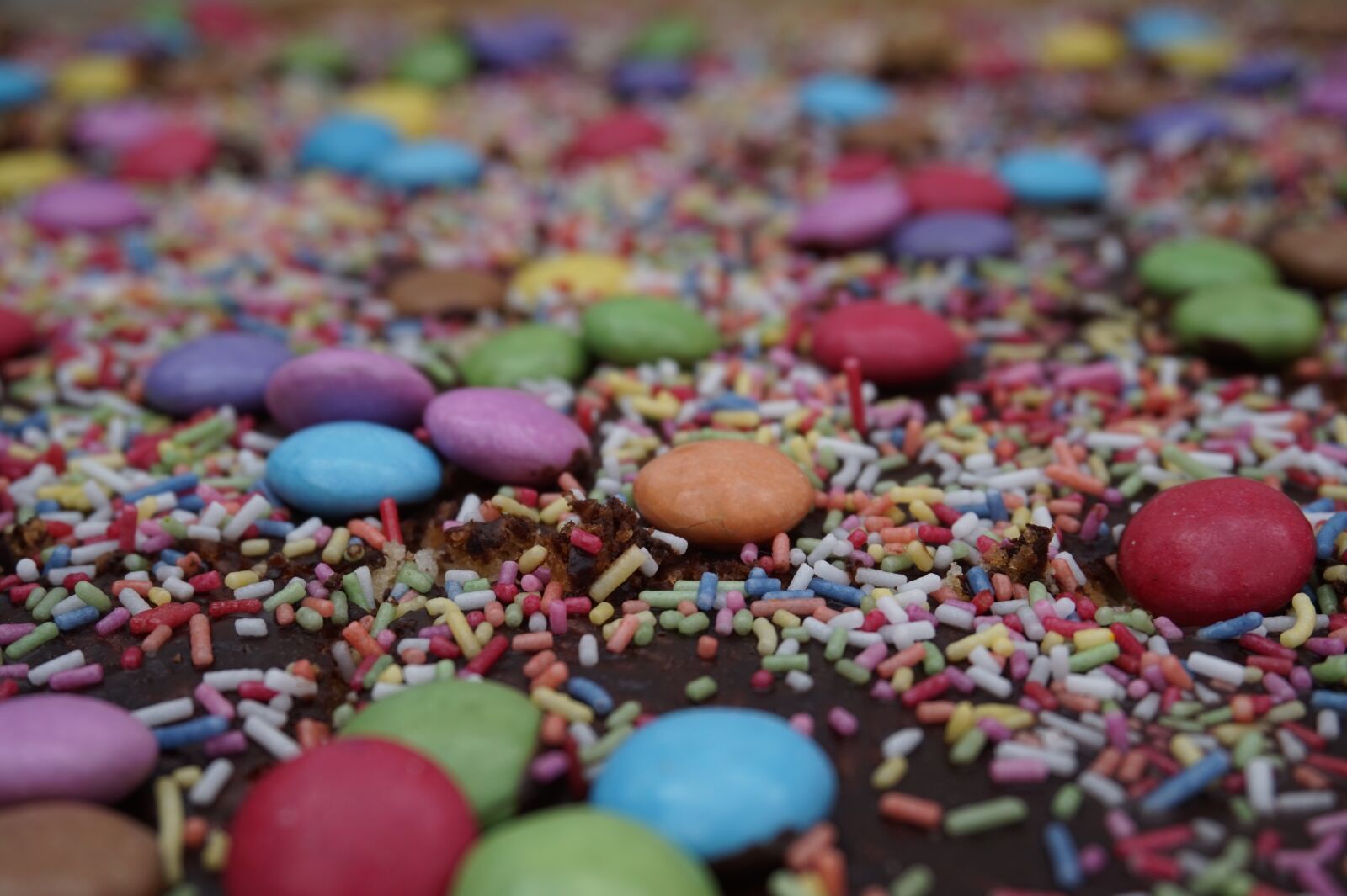 Sony E 16-50mm F3.5-5.6 PZ OSS sample photo. Cake, smarties, sweet photography