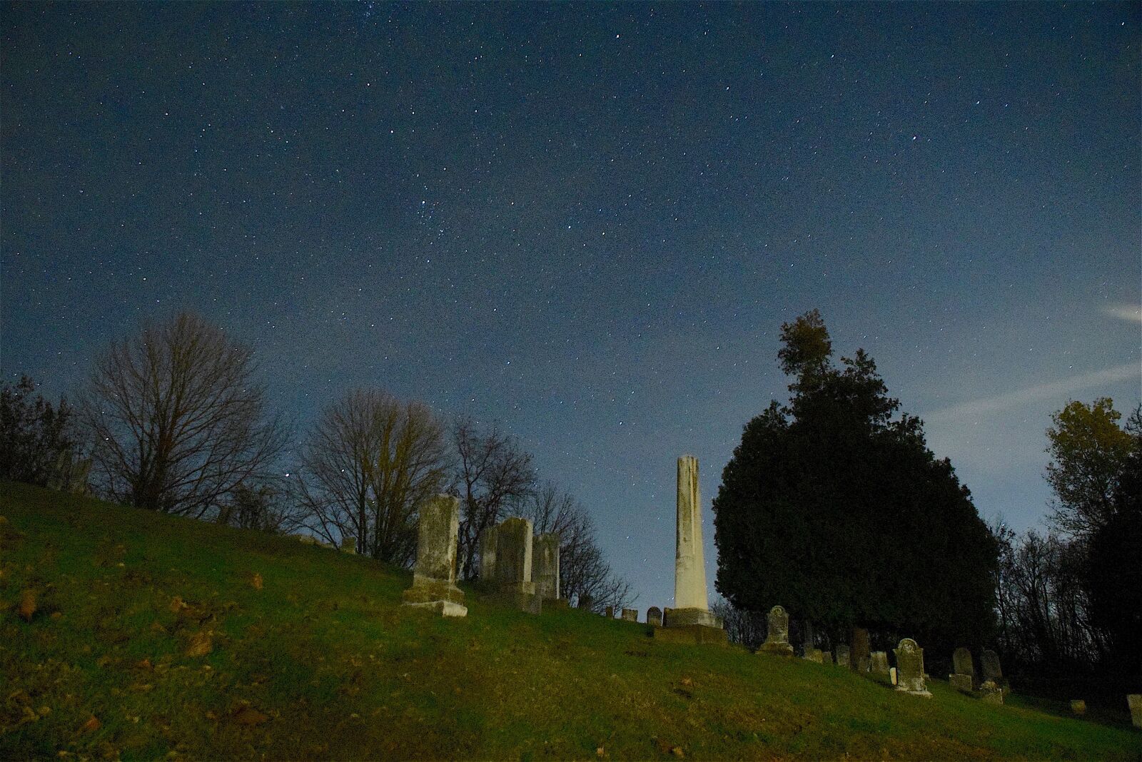 Nikon D3300 sample photo. Cemetery, night, stars photography
