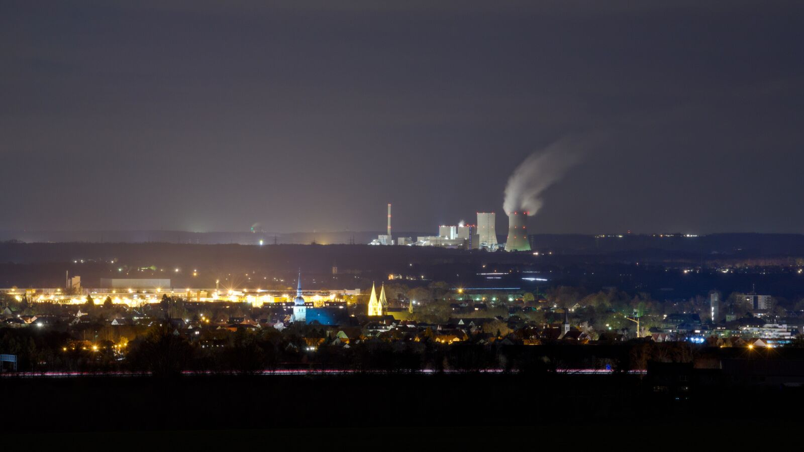 Nikon D600 sample photo. Power plant, night, power photography