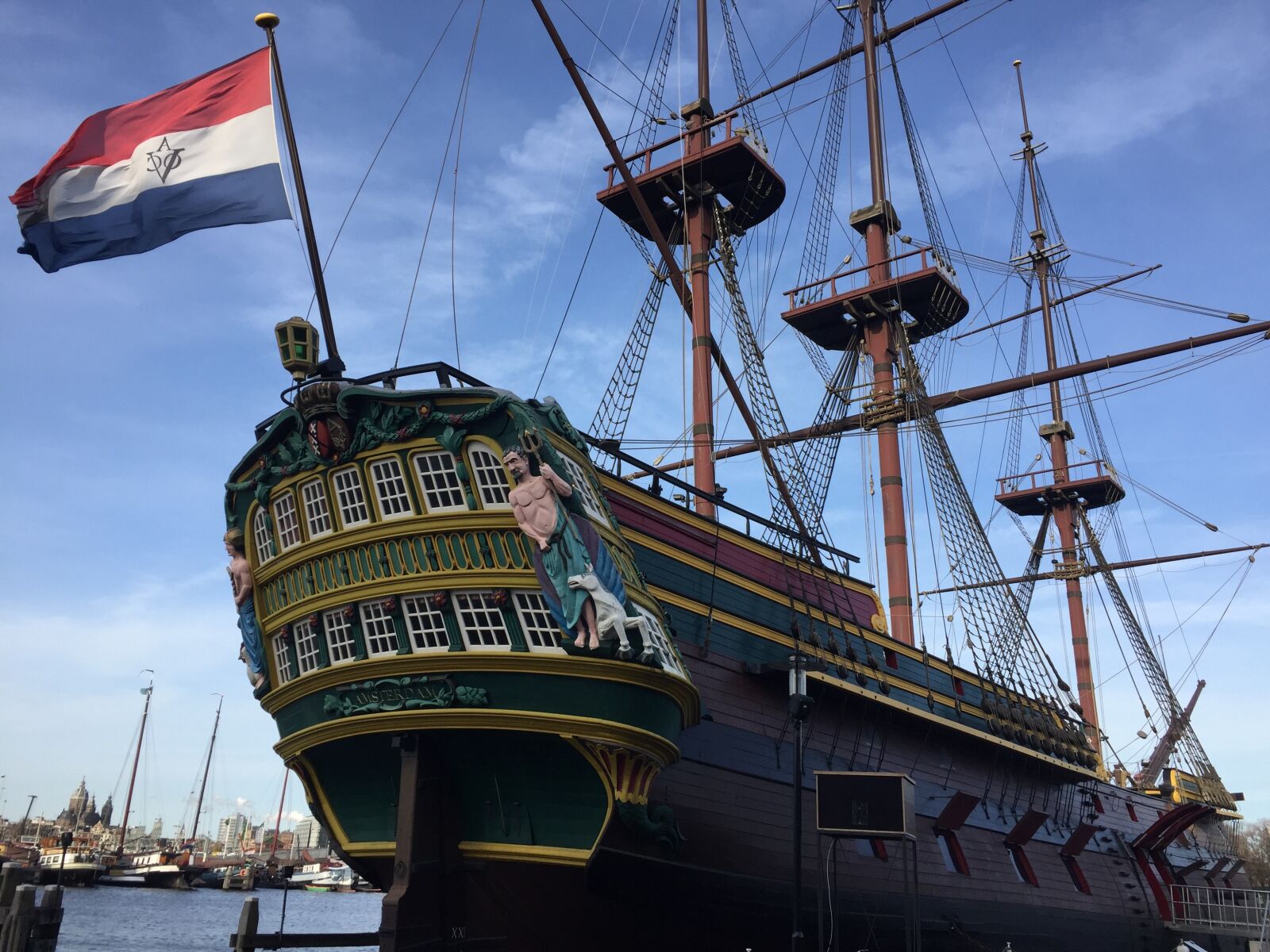 Apple iPhone 6 sample photo. Ship amsterdam, flag, seafaring photography