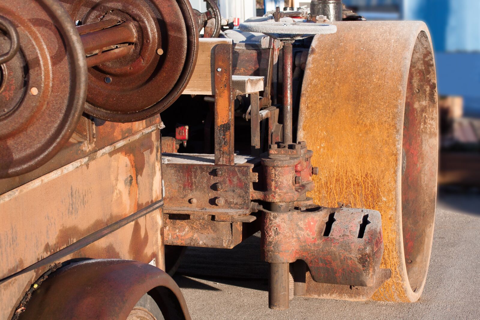 Canon EOS 50D sample photo. Steam roller, road construction photography