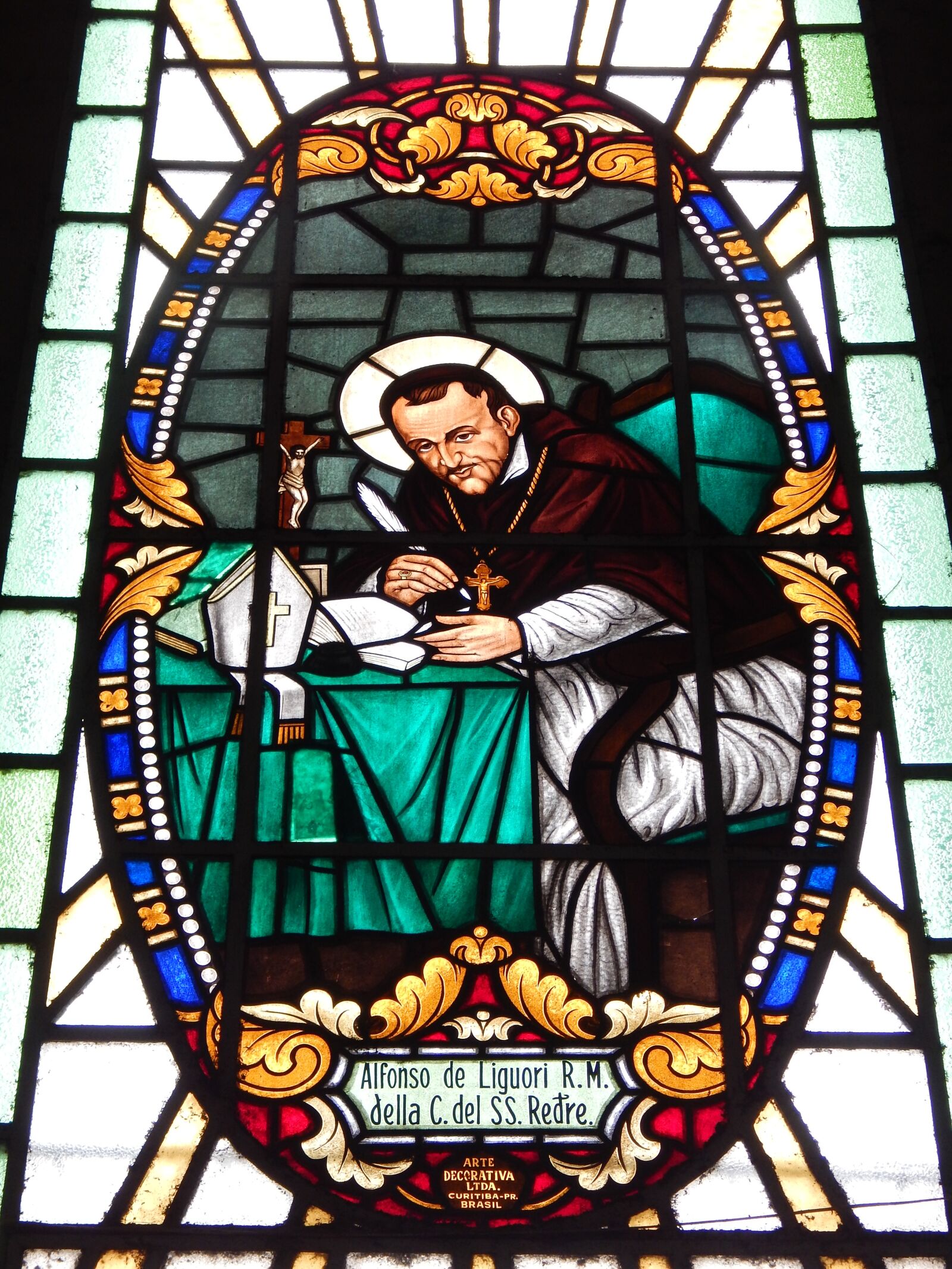 Nikon Coolpix L830 sample photo. Stained glass, church, santo photography