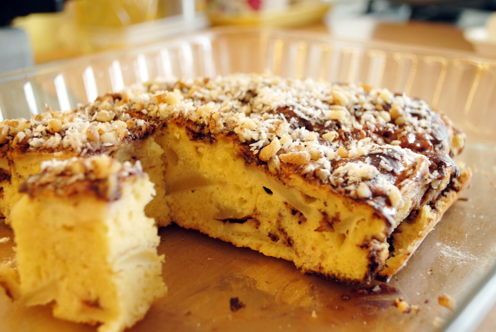 Nikon D3000 sample photo. Pie, charlotte, baking photography