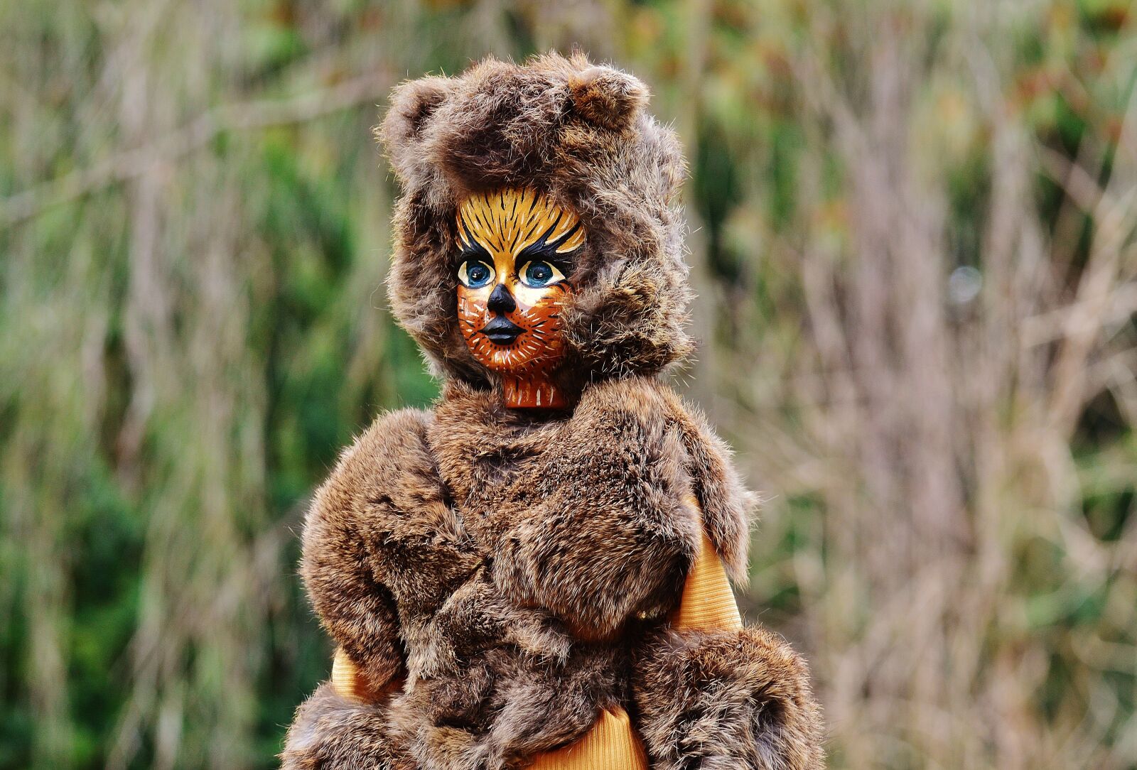 Nikon D3200 sample photo. Doll, cat, painting photography