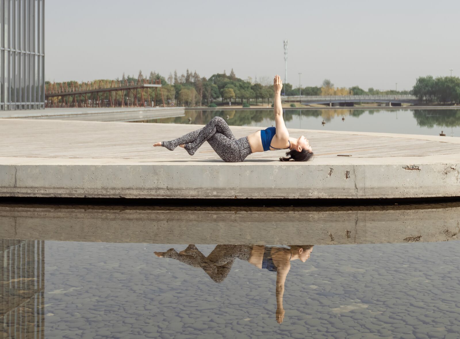 Nikon D850 sample photo. Building, yoga, woman photography