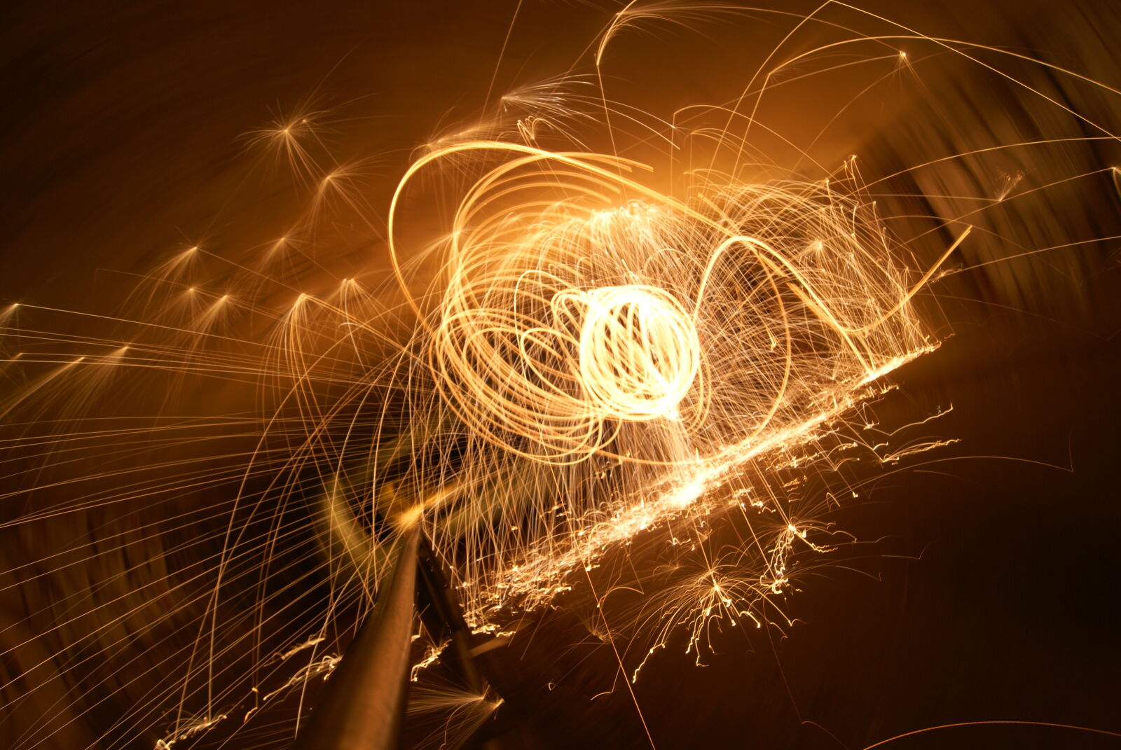 Sony Alpha DSLR-A230 sample photo. Globe, light, painting, sparks photography