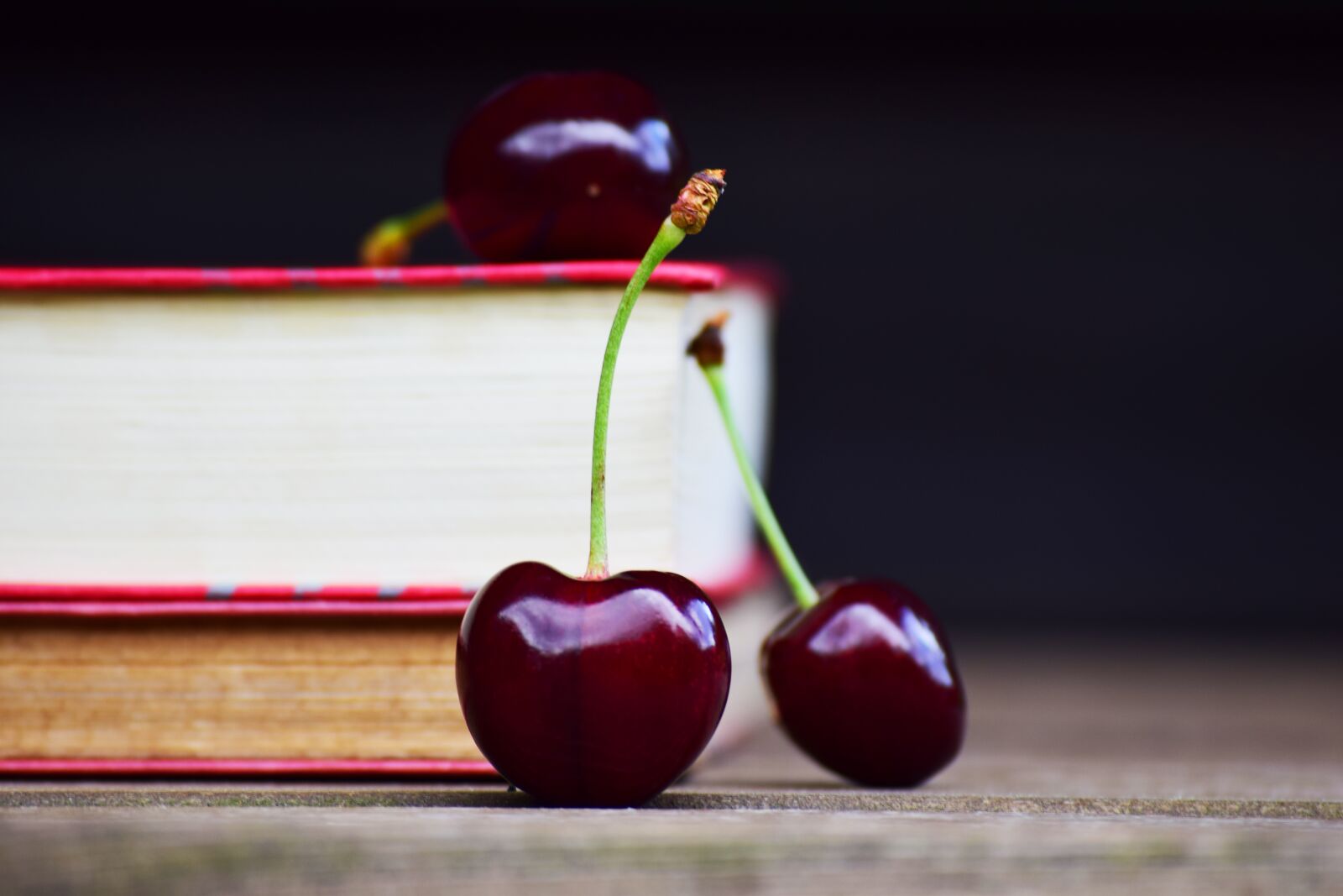 Nikon D5300 sample photo. Books, cherries, read photography