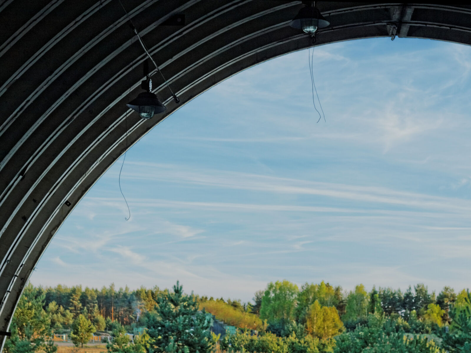 Canon EF 50mm F1.8 II sample photo. Hangar, sky photography