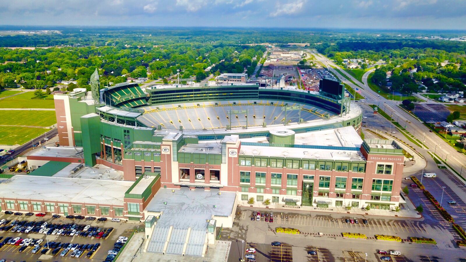 DJI FC220 sample photo. Football, stadium, green, bay photography