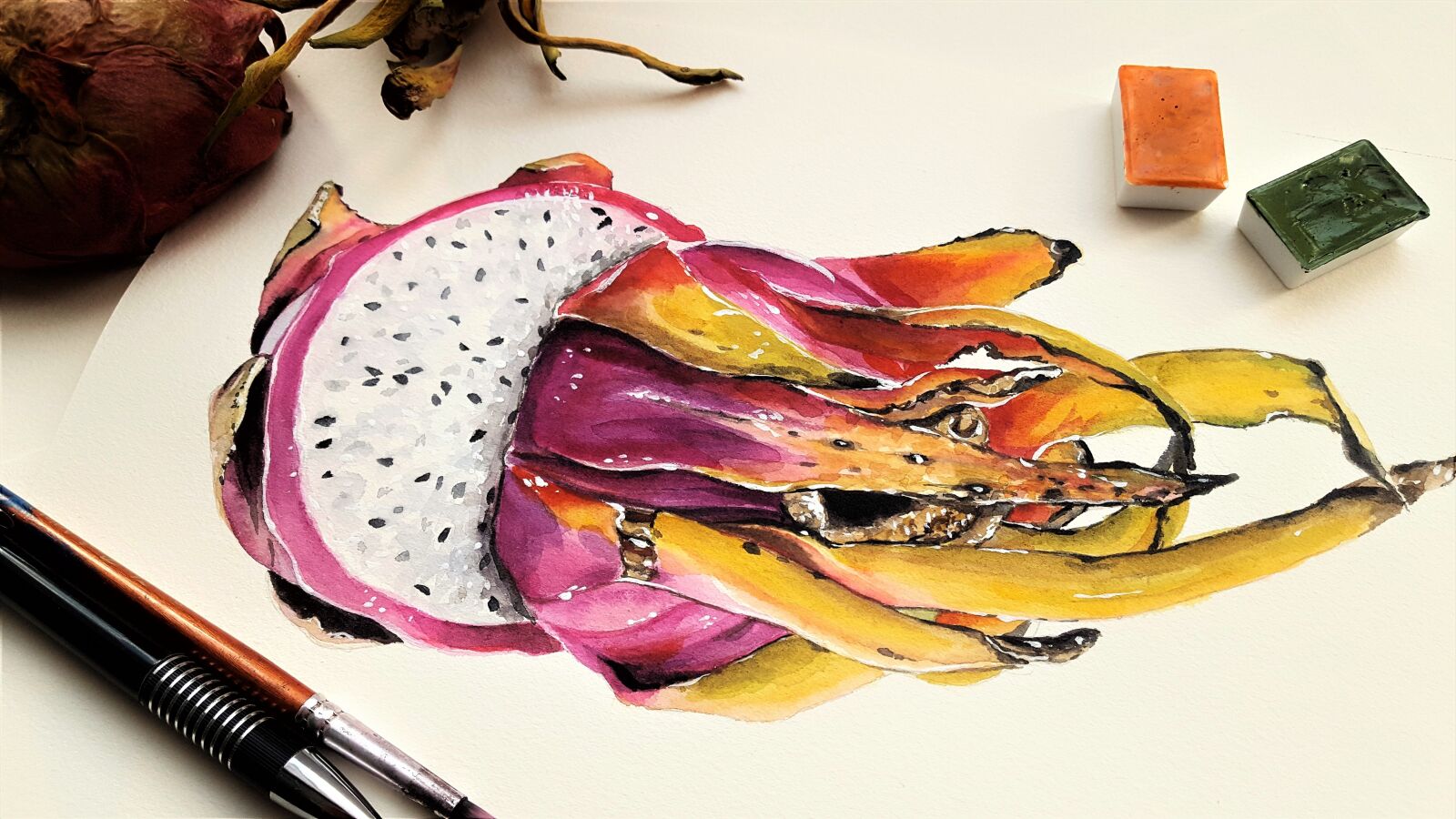 Samsung Galaxy S6 sample photo. Art, painting, pitaya photography