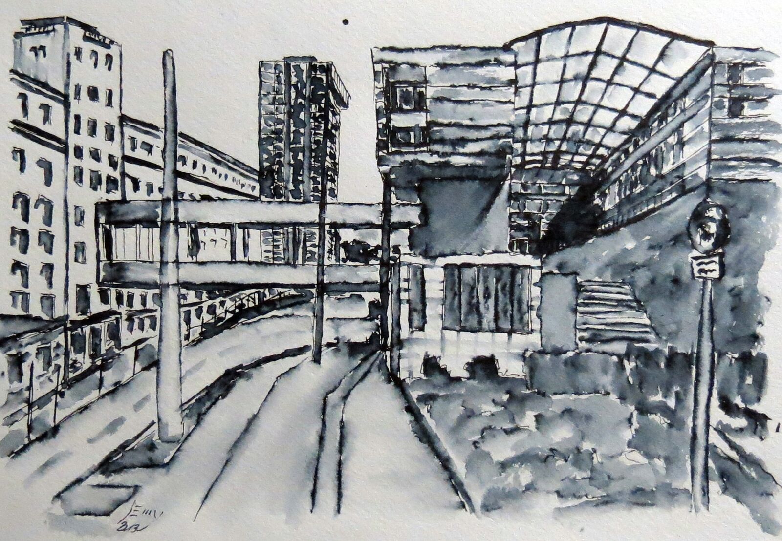 Canon PowerShot SX40 HS sample photo. City view, watercolour, painting photography
