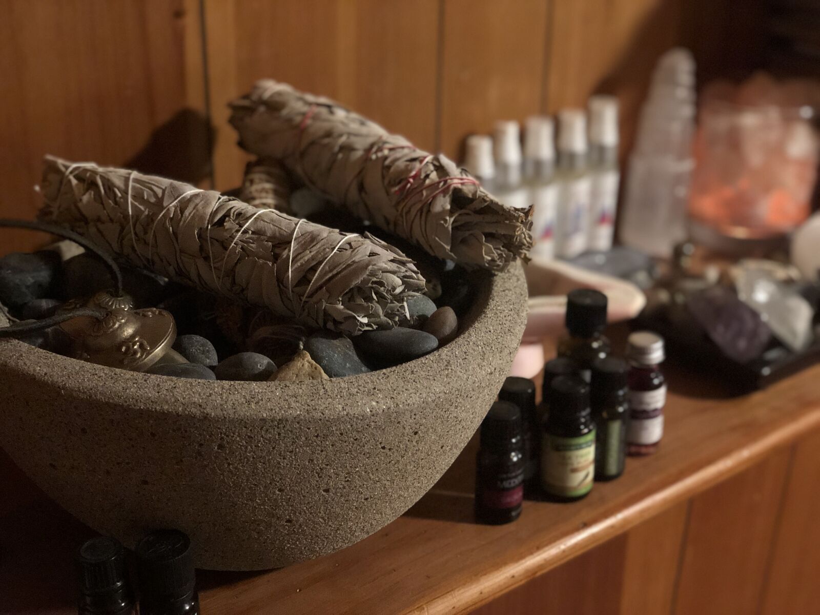 iPhone X back dual camera 6mm f/2.4 sample photo. Sage, reiki, healing photography
