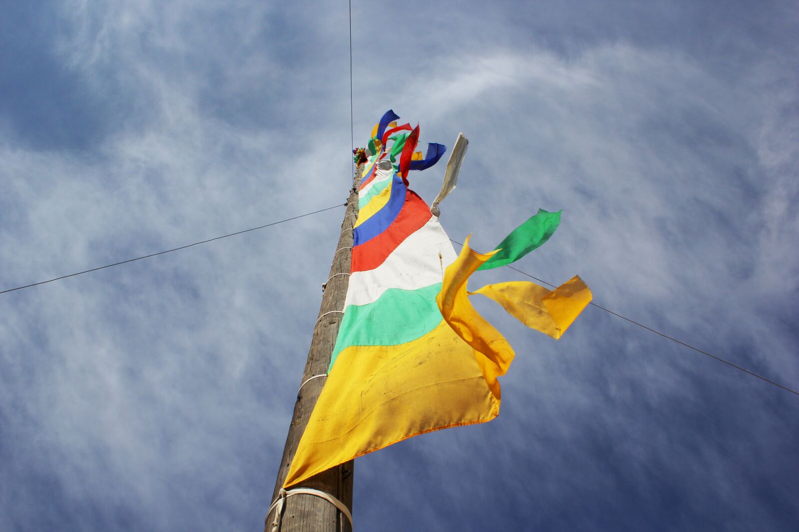 Canon EOS 60D sample photo. Prayer flags, sky, tibetan photography
