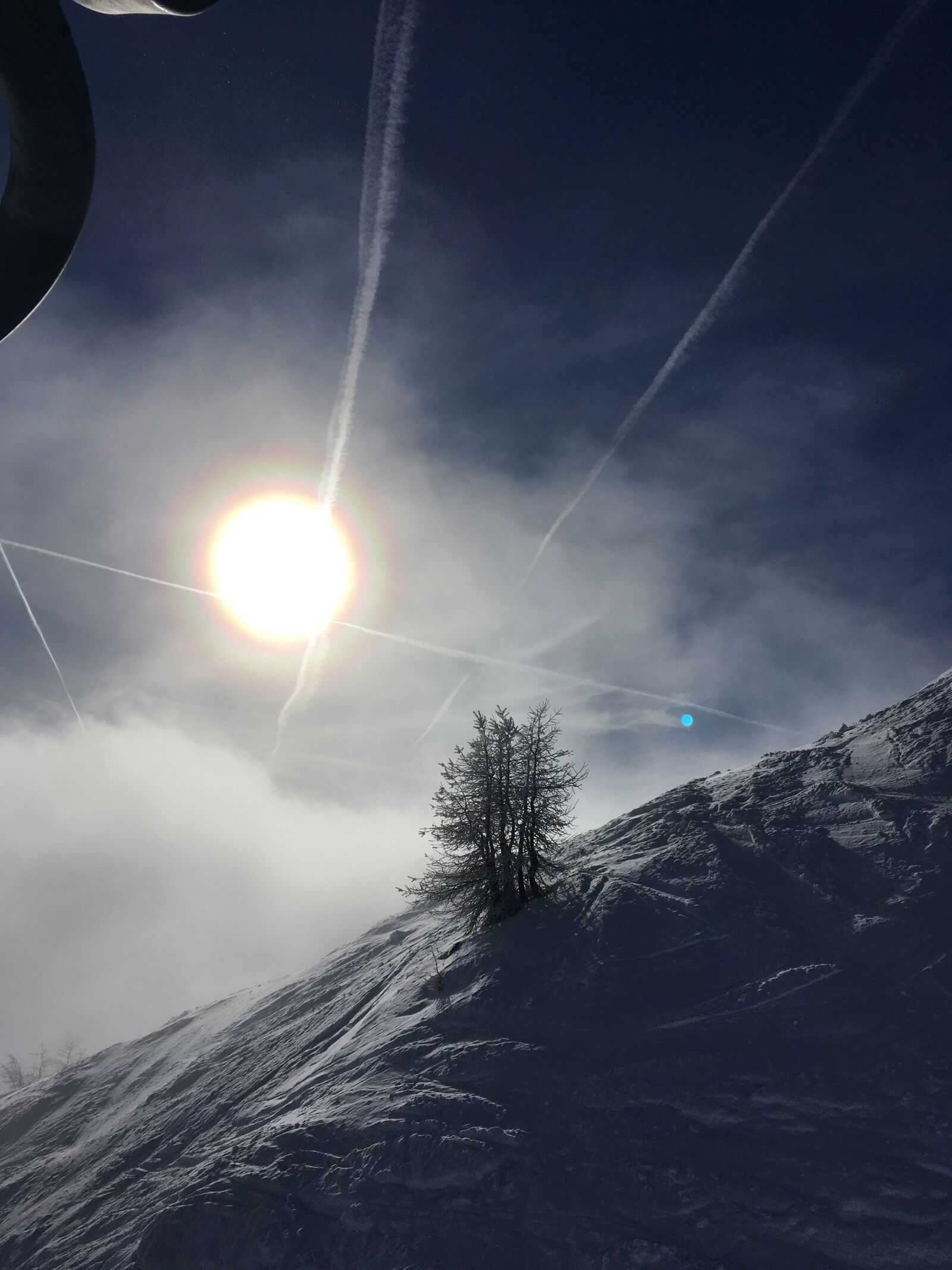 Apple iPhone SE sample photo. Mountain, sun, ski photography