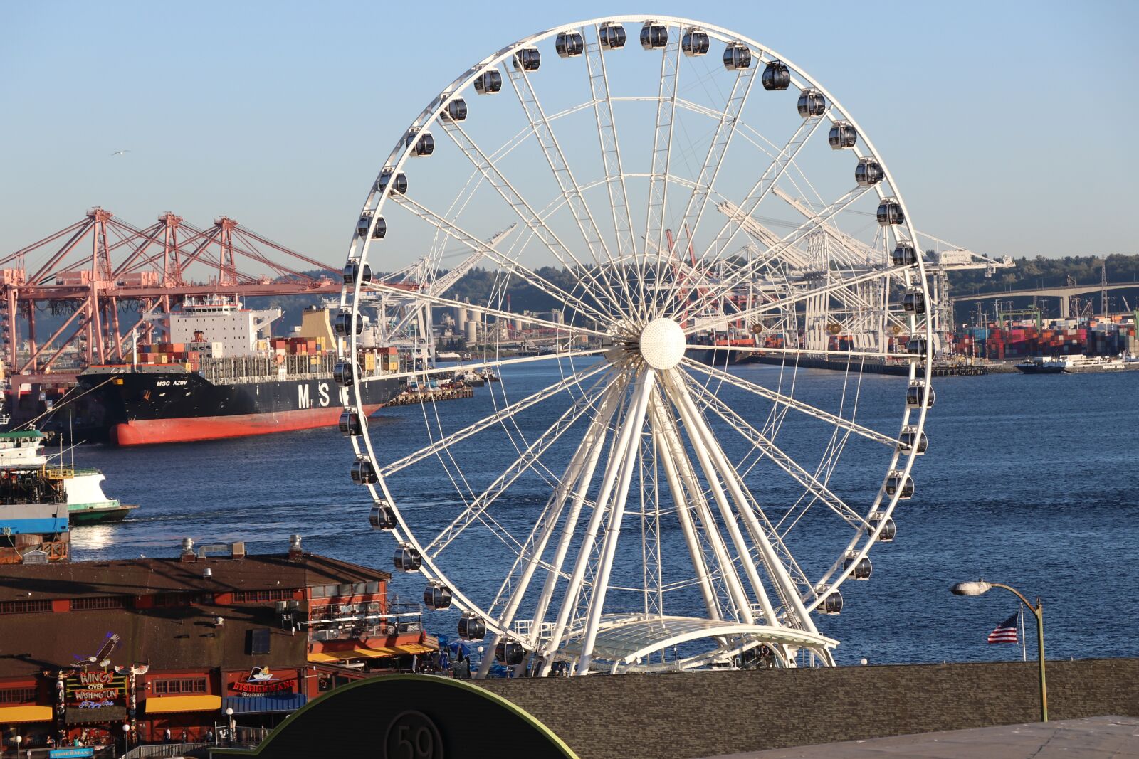 Canon EF-S 18-135mm F3.5-5.6 IS USM sample photo. Ferris, wheel, waterfront photography